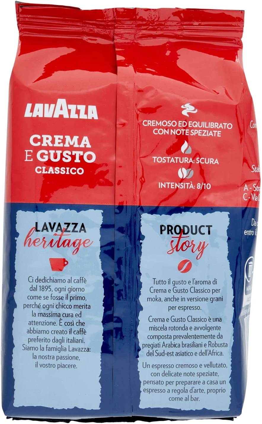 6x LAVAZZA Espresso CREMA E GUSTO Kaffee 1kg Italienisch Bohnen whole beans