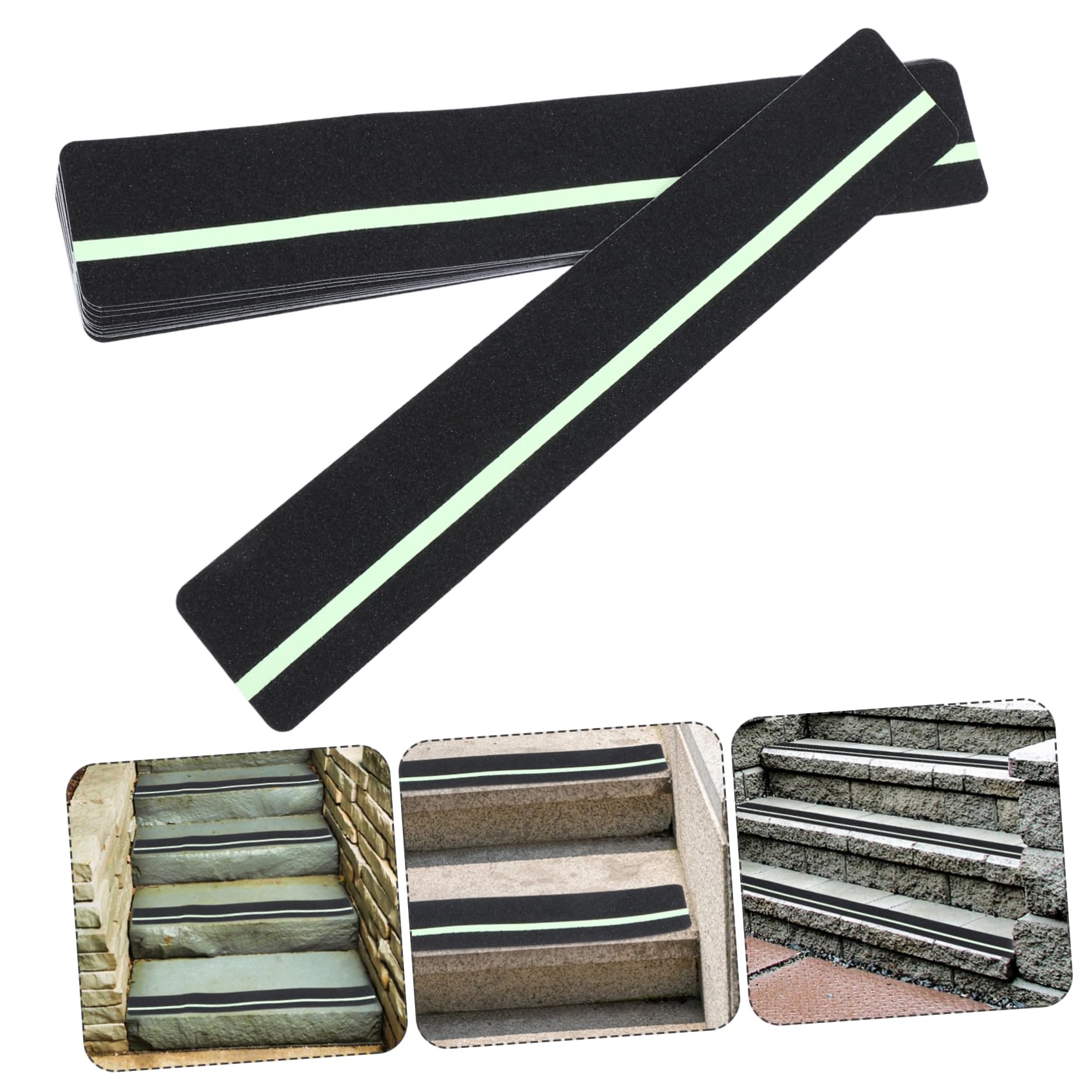 MAGICLULU 12piezas Peldaños De Escalera Antideslizantes De Madera Banda De Para Exteriores Terrazas y Escaleras De Interior Resistente Al