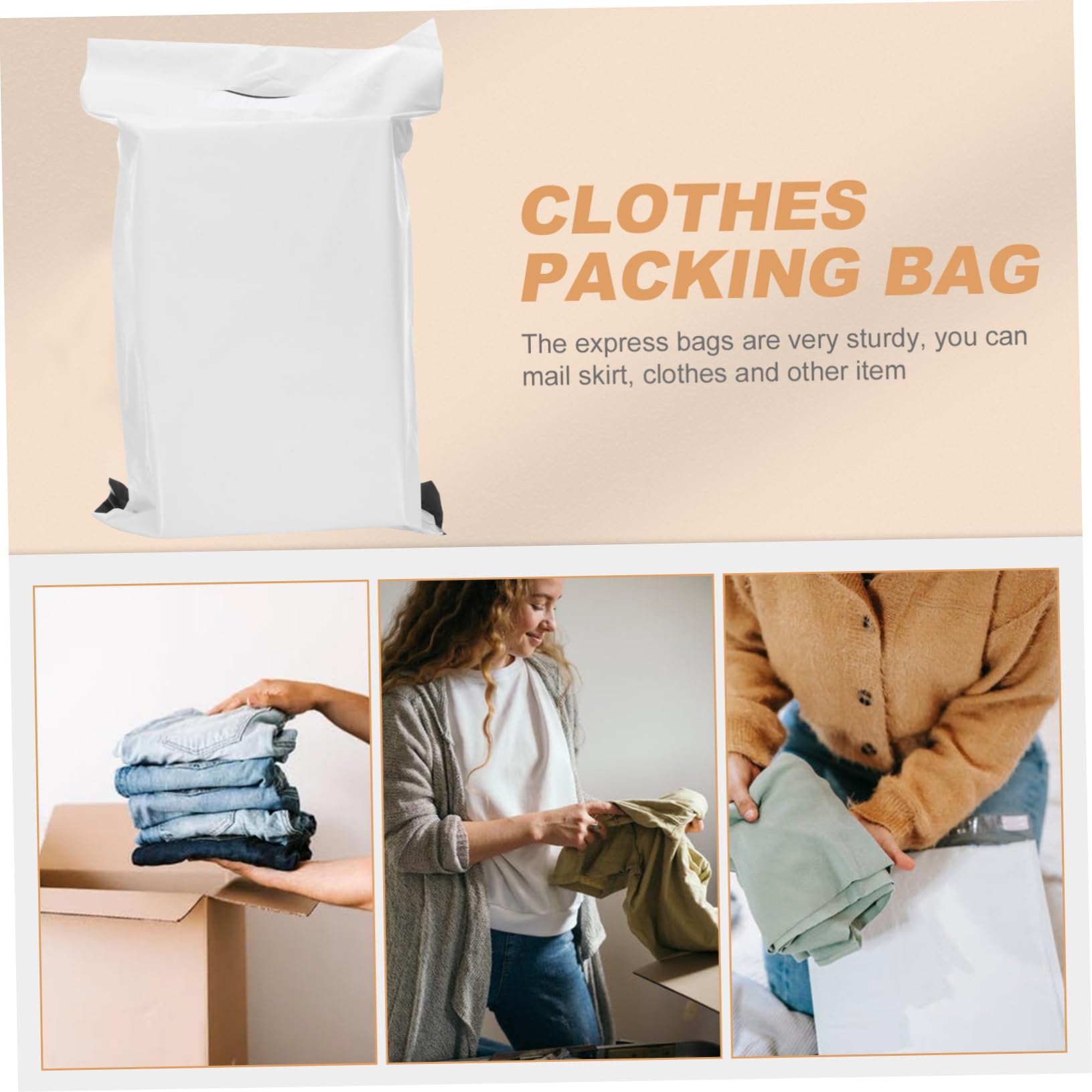OSALADI 100pezzi Borse Per Spedizione in Pe Buste Per Imballaggio Di Piccole Imprese Borse Per Spedizione Di Abbigliamento Resistenti e Facili Da Sigillare