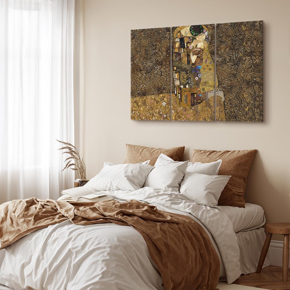 B&D XXL - Grand Tableau Mural Décoration Moderne Salon, Klimt, 120x80 cm