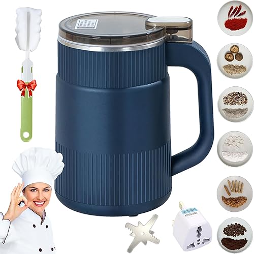 EZGHAR Molinillo eléctrico de polvo pequeño para el hogar, molinillo eléctrico de especias en polvo fino, máquina de molienda multifuncional de