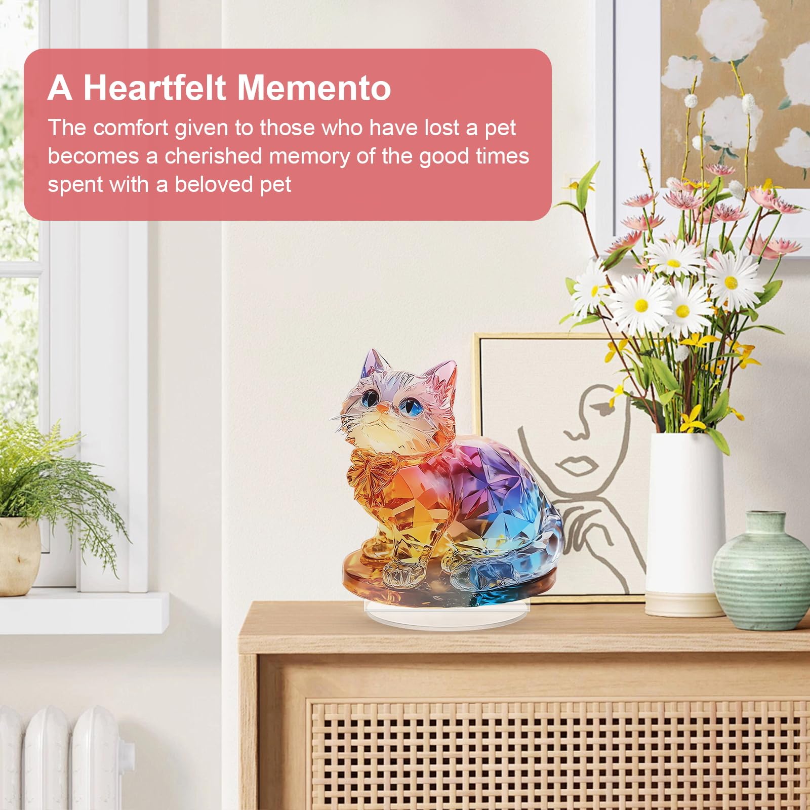 Décoration Chat En Bois – Panneau 2D Mignon Pour Bureau, Table Ou étagère, Idéal Pour Les Amoureux Des Animaux
