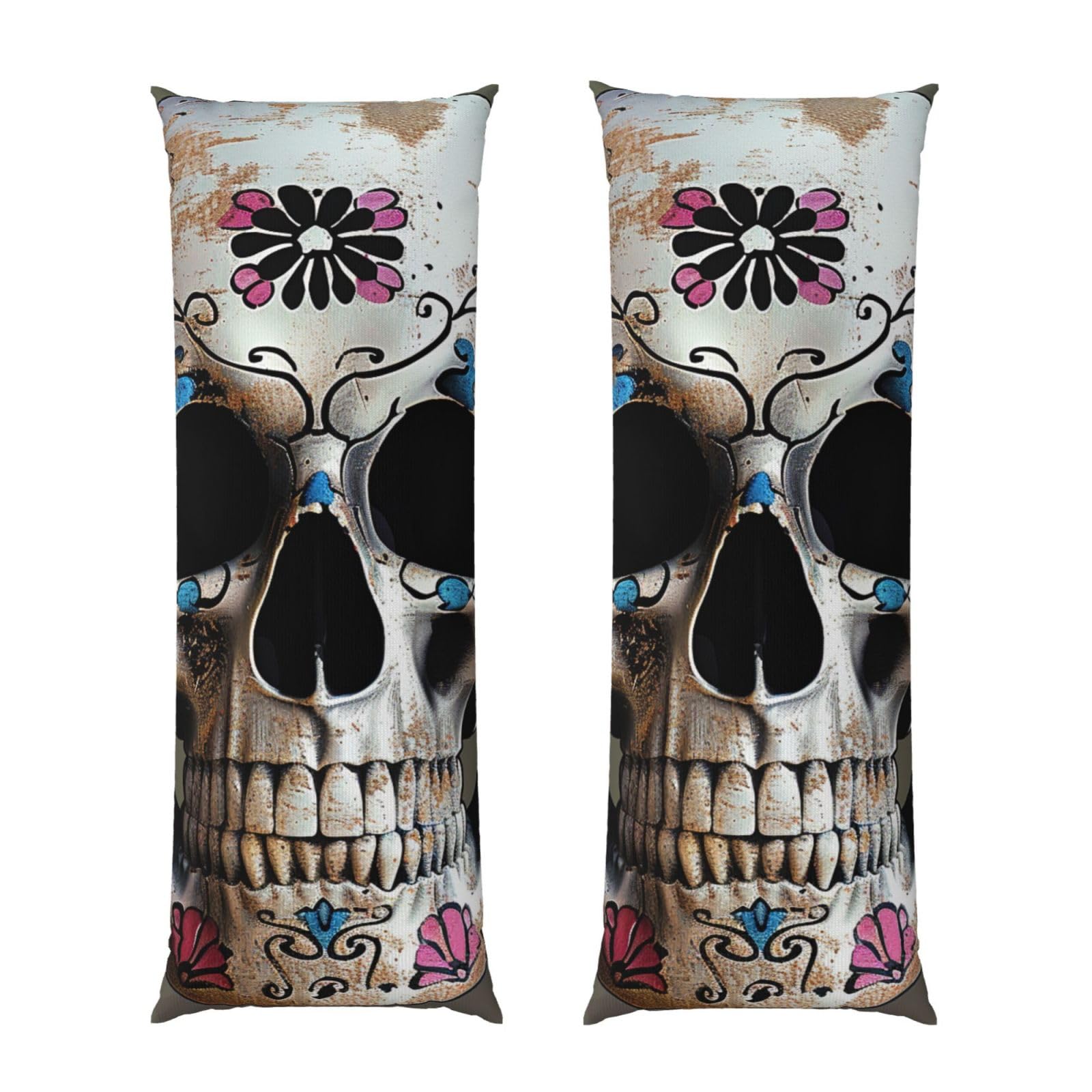 Body Pillow Cover 20x54 Inch, Skull 1 Print Long Lumbar Pillow Case with Zipper Long Body Pillowcase Decorative for Bed Sofa Bedroom