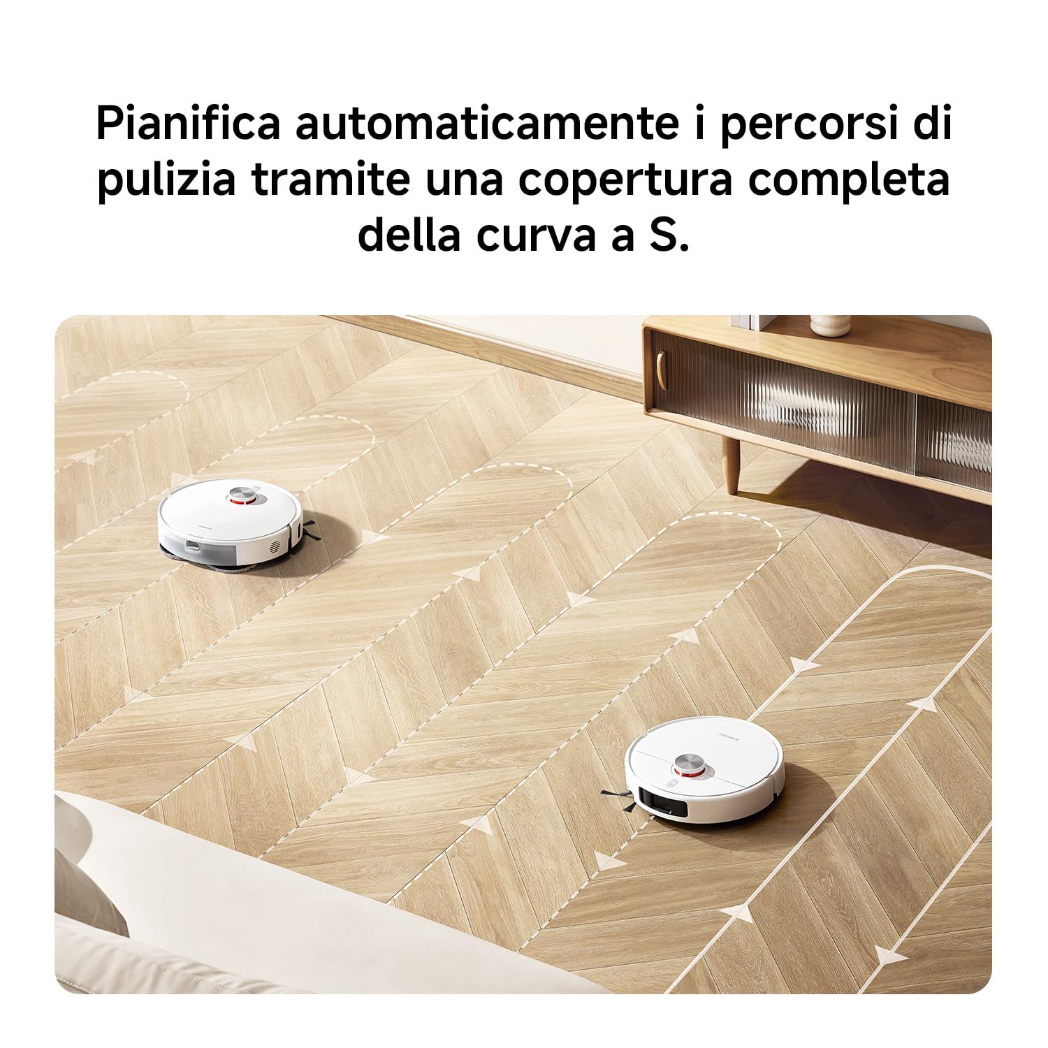 XIAOMI Robot Vacuum S40 Pro, aspirapolvere robotico intelligente e mocio, spazzole laterali autoestensibili, aspirazione 15000 Pa, pavimento duro e tappeto, telecomando tramite app