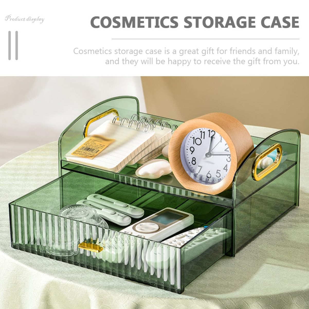 Organizzatore per Cosmetici Cassetto, Verde, PET