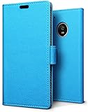 SLEO Funda para Moto G5 Carcasa Libro de Cuero Ultra Delgado Billetera Cartera [Ranuras de Tarjeta,Soporte Plegable,Cierre Magn?tico] Case Flip Cover