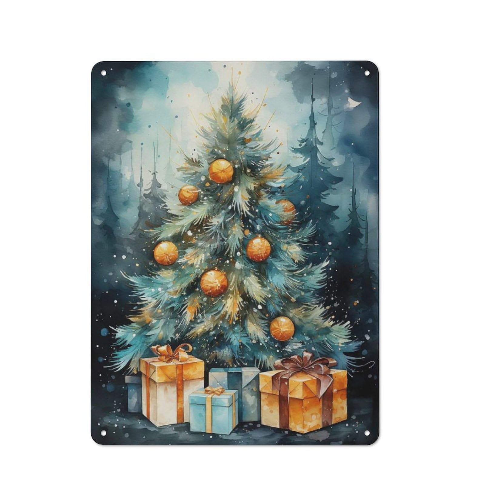 Junmoney Whispers Of Winter Vintage Tin Sign 40X30cm With For Kitchen Or Home Bar, For Retro Home Interiors, For Cafés, Pubs And Restaurants