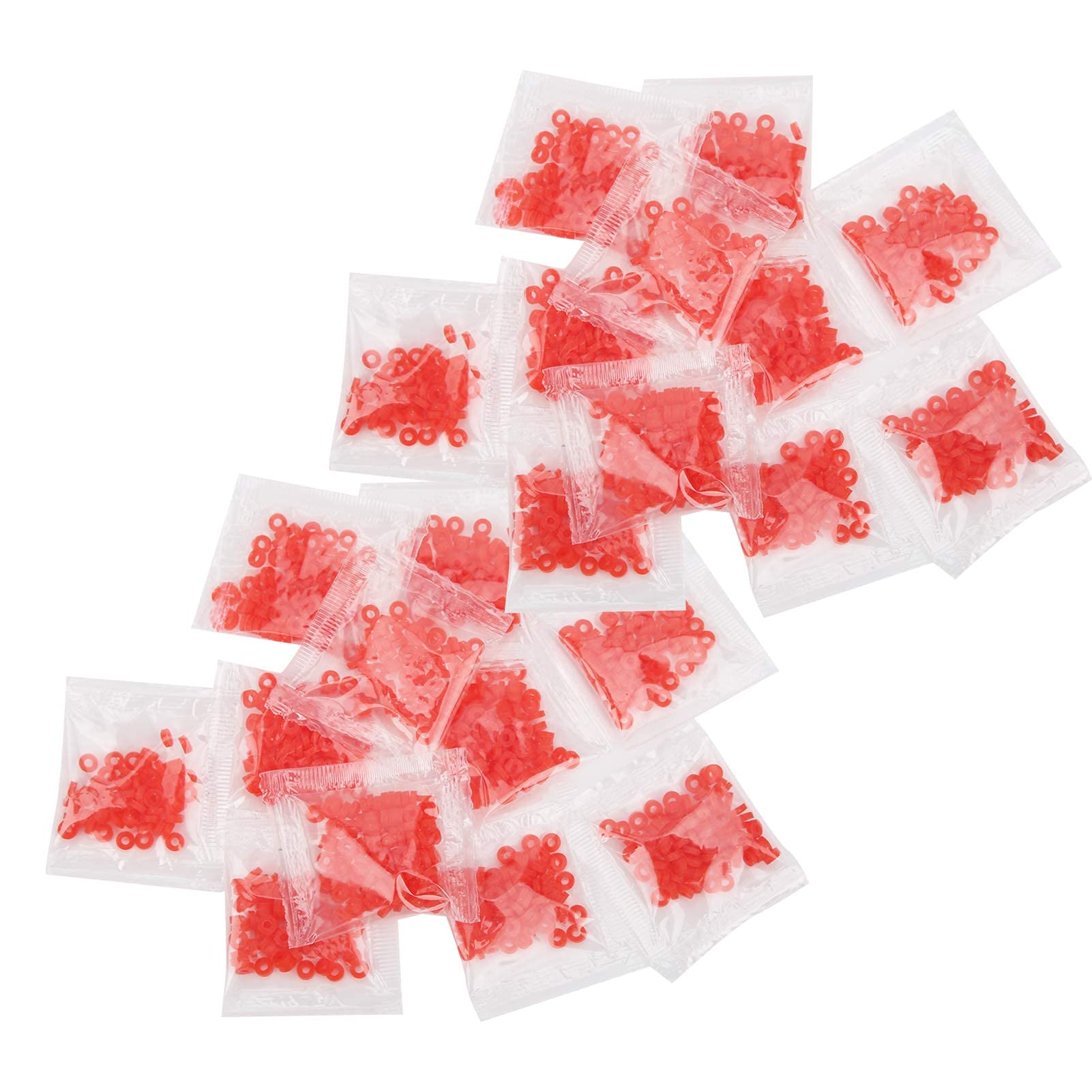 Alomejor 100 Sacs d'appâts de Granule de pêche Bandes Anneaux en Caoutchouc pour Les Plates-Formes de Cheveux de pêche à la Carpe et Les Crochets Correspondent