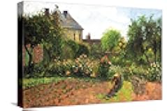 ART.COM Stretched Canvas Print The Artist Garden at Eragny by Camille Pissarro, 18