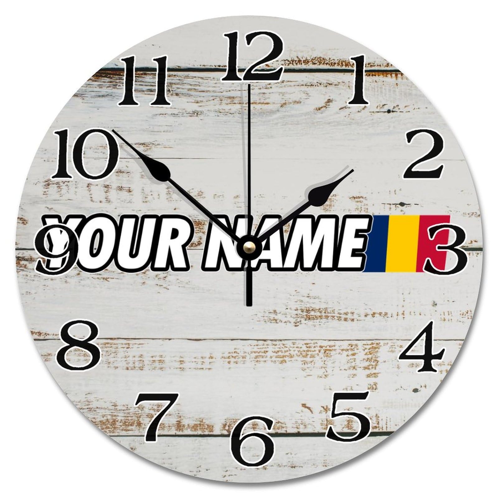 Horloge murale Tchad silencieuse pour stopper le tic-tac dans la chambre