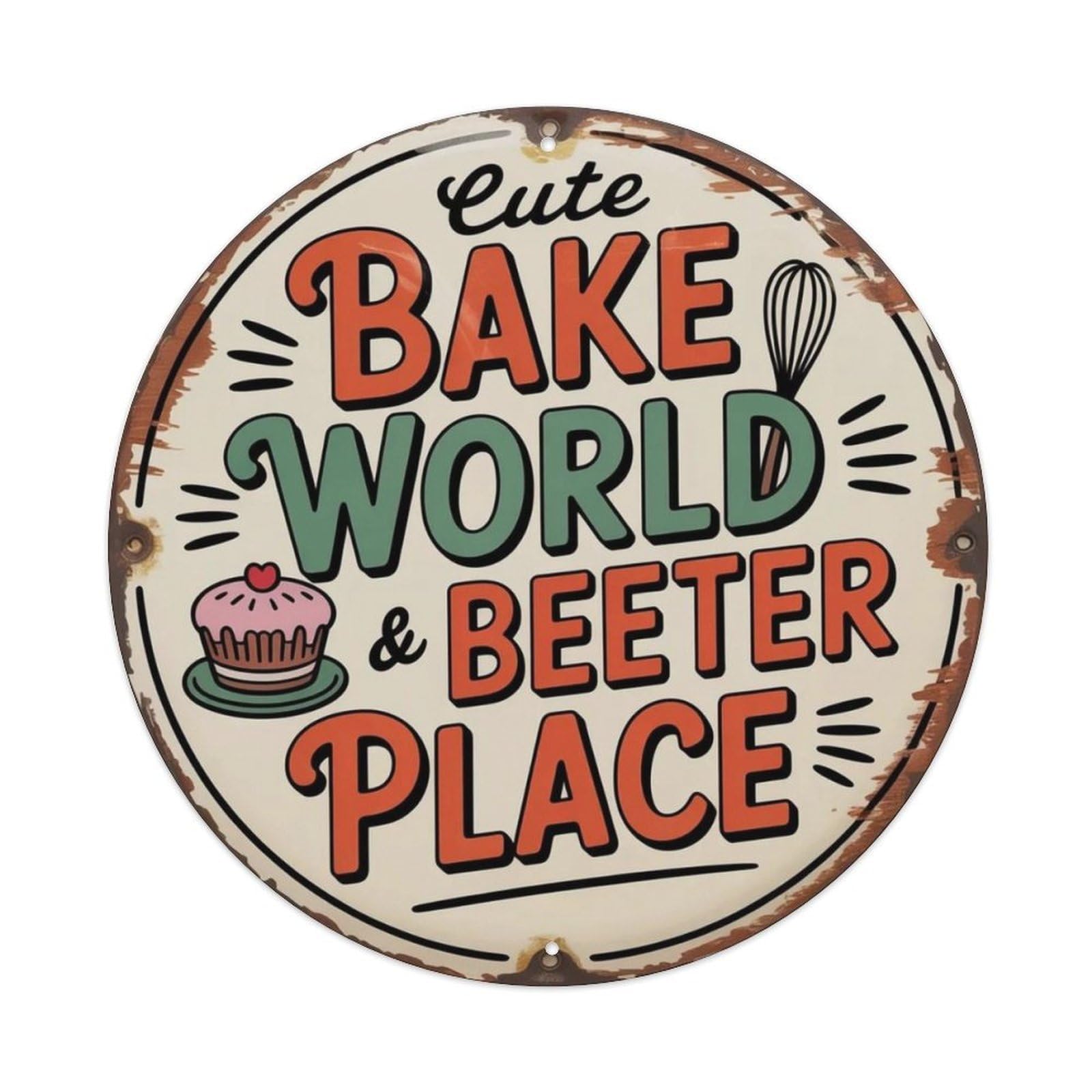 Baking Lover Metal Tin Sign Plaque