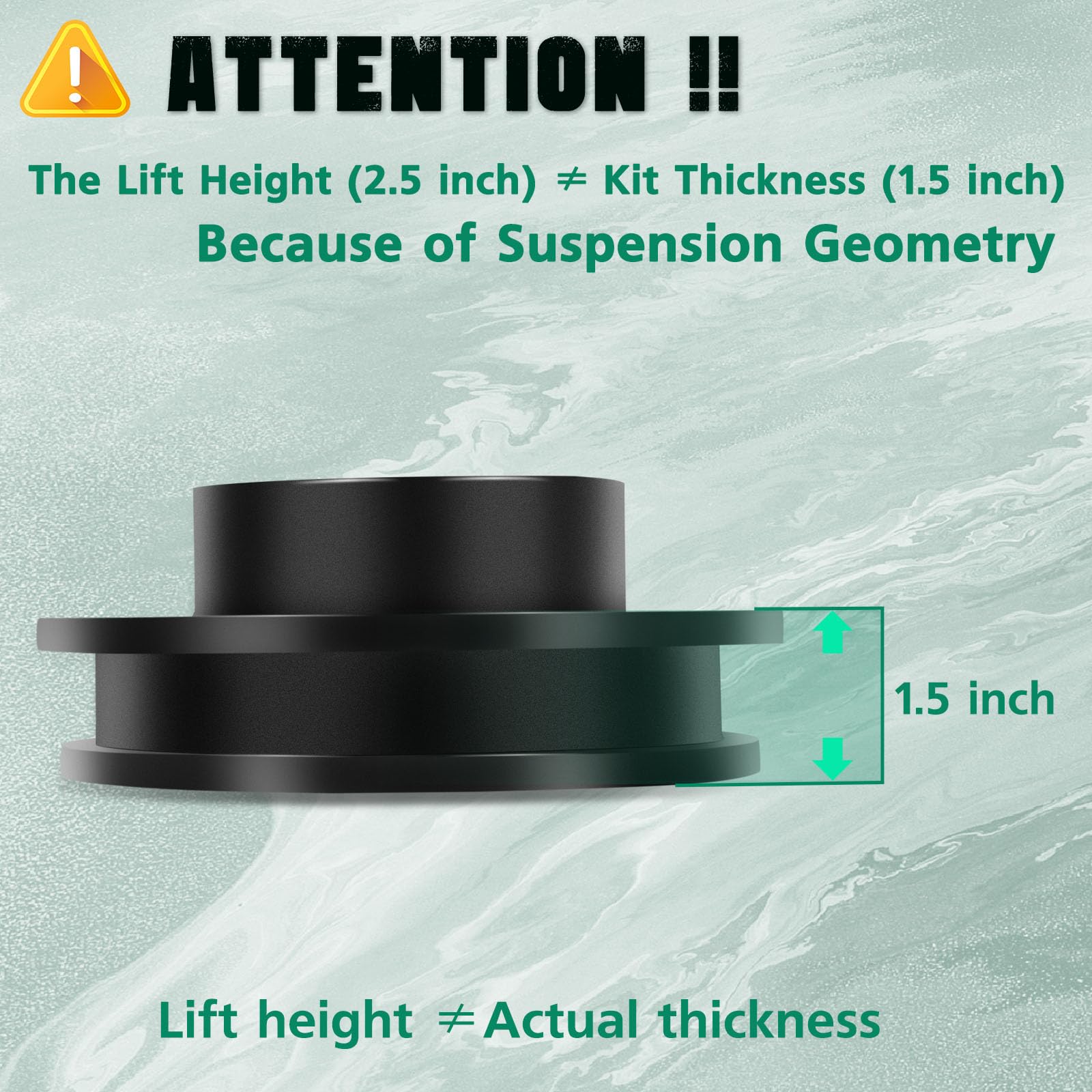 SCITOO Soulève les entretoises de suspension avant de 6,3 cm pour kit de levage de nivellement complet Ram 1500