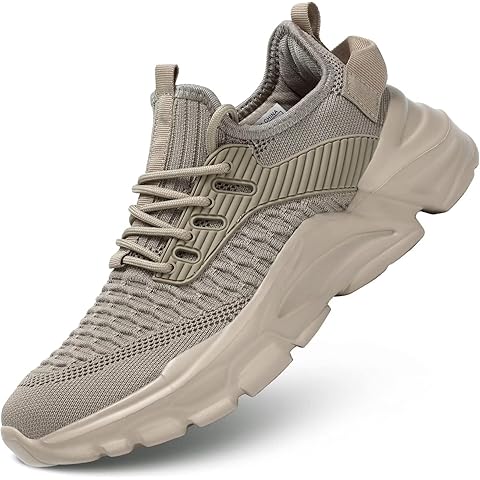 Men's Running Shoes, Non Slip, Breathable, Lightweight Fashion Sneakers, Slip Resis...