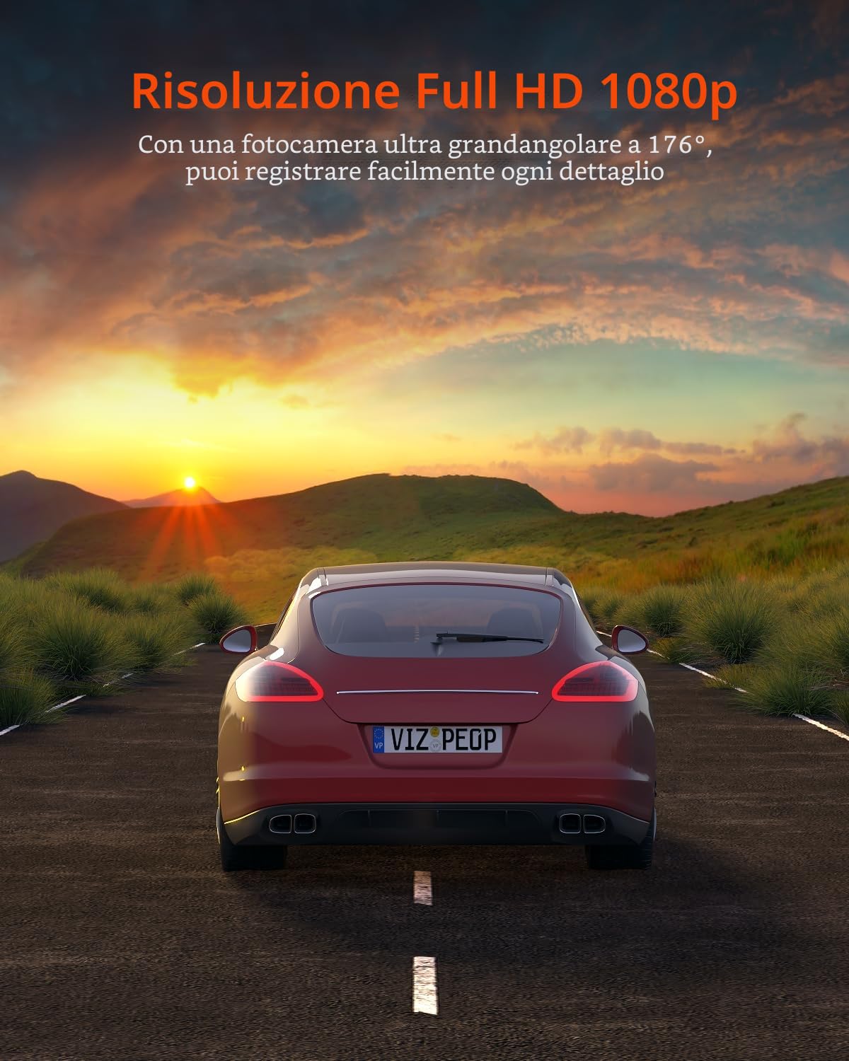 Dash Cam Auto,1080P FHD Dash Cam con Schermo IPS da 3", Grandangolo 176°, Telecamera per Auto con Scheda SD 32G, Visione Notturna,Registrazione in Loop,Modalità Parcheggio,Sensore G,WDR