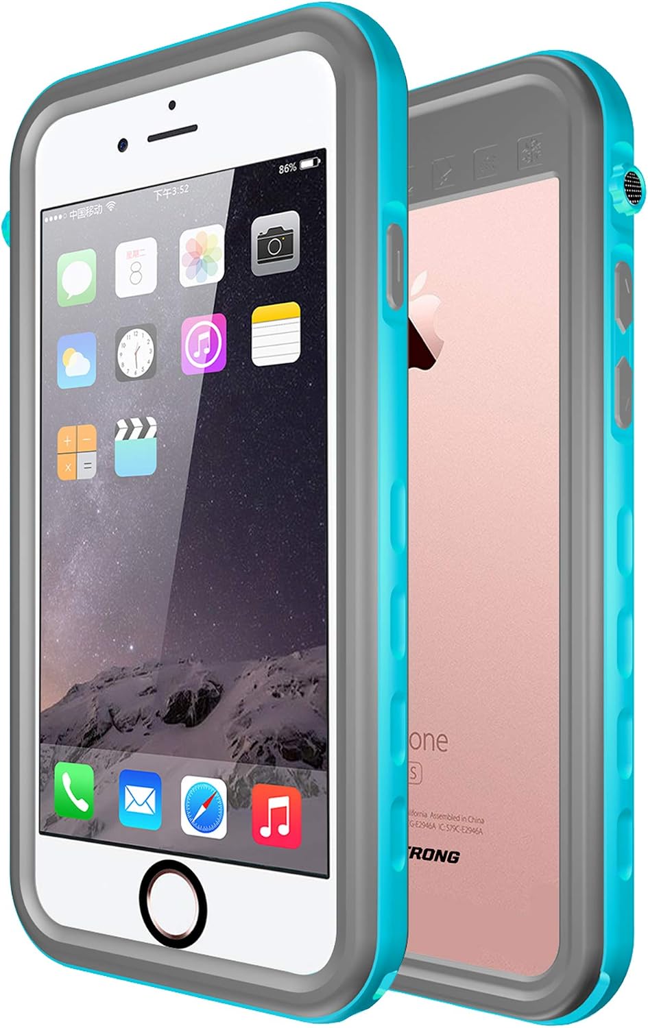 iPhone 6 / 6s Waterproof Case, ImpactStrong [Fingerprint ID Compatible] Slim Full Body Protection Cover for Apple iPhone 6 / 6s (SA) - Ocean Blue