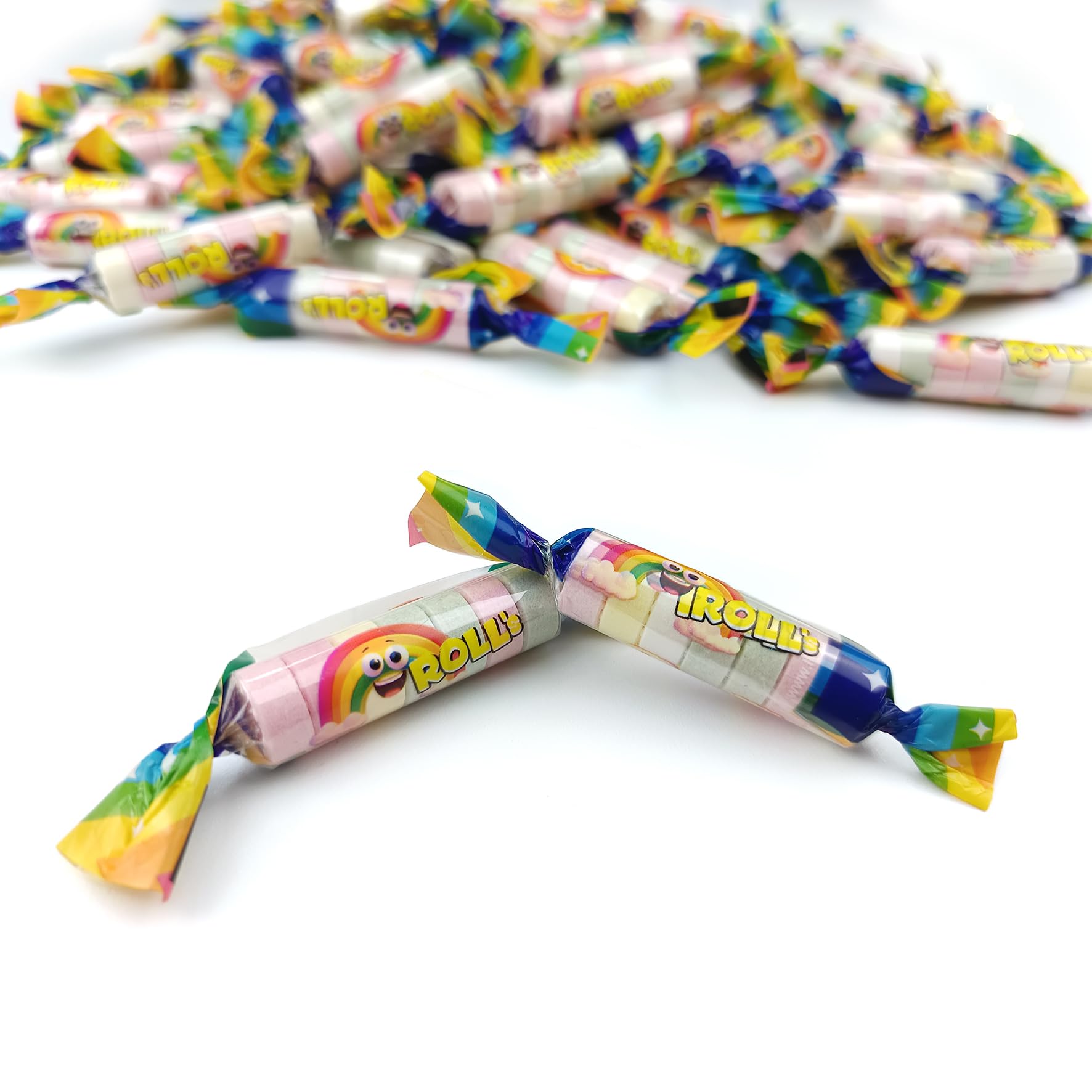 Tise Süsswaren Roll's Traubenzucker, Perfektes Wurfmaterial für Karneval und Fasching (12x500g 2400 Stück)