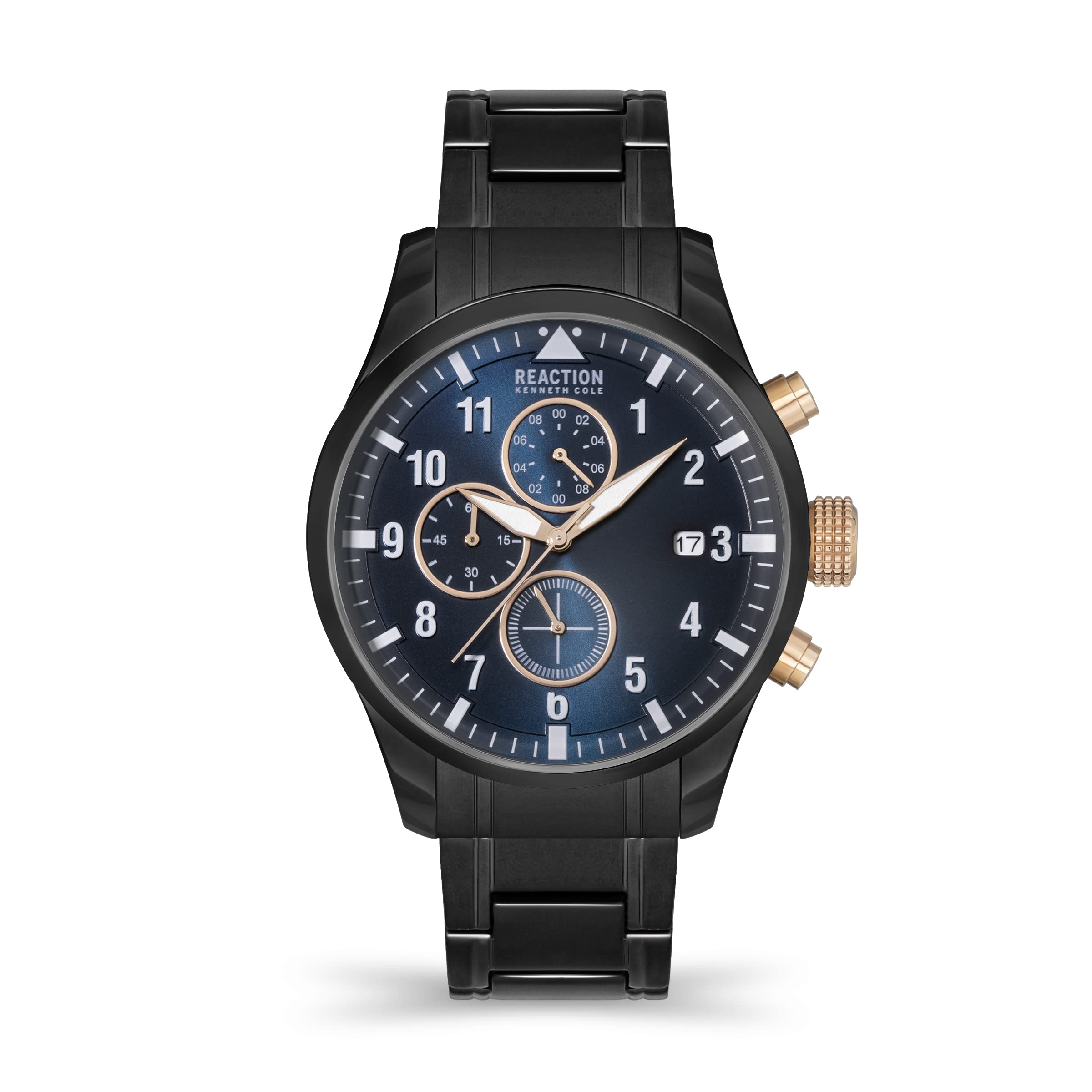 Reaction by Kenneth Cole Analog Mens Watch - KRWGK2192504 (Blue Dial Grey Colored Strap) (B09TRZ2RVQ) Amazon Price History, Amazon Price Tracker