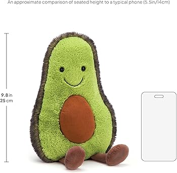 Amazon.co.jp: Jellycat【ジェリーキャット】Amuseable Avocado soft