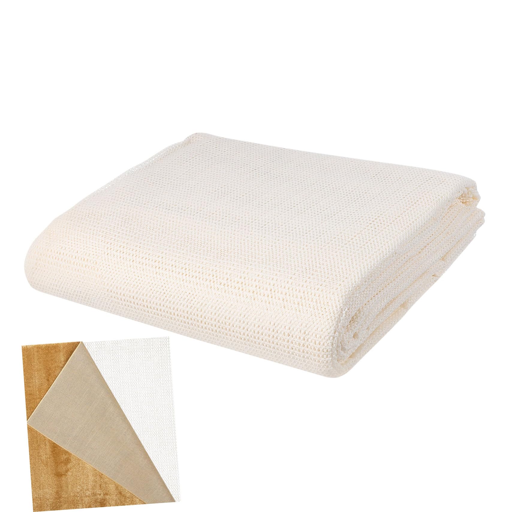 Uonlytech Tapis pour Protection du Sol et Prévention du Soulèvement Antidérapant 200x300cm en PVC Blanc pour Maison et Bureau