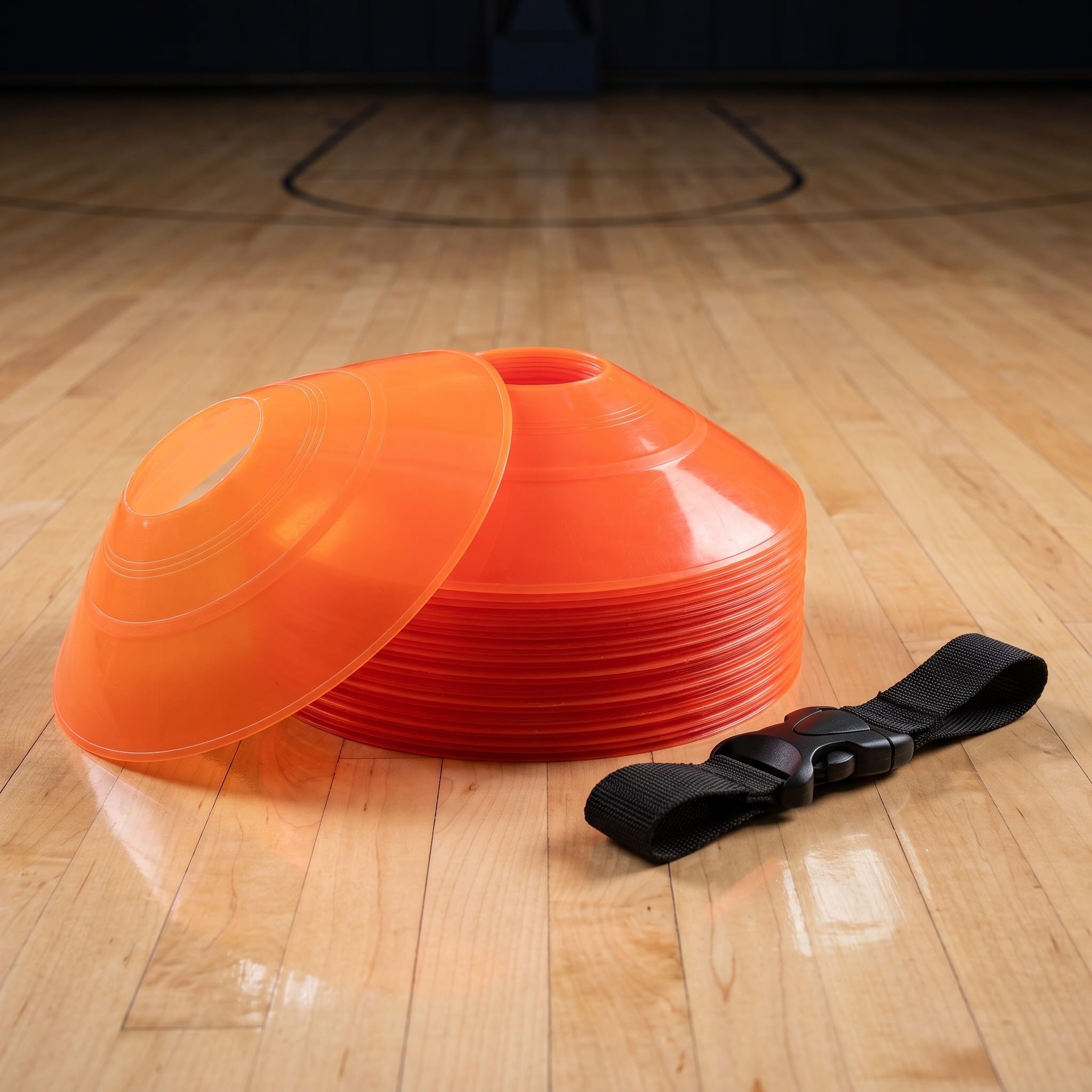 Lurrose 1 Set di Coni da Calcio per agilità e marcatori per Pavimento | Disco da calcio per allenamento, ideale per allenamento sportivo, calcio, pallacanestro, coaching, attrezzatura per la