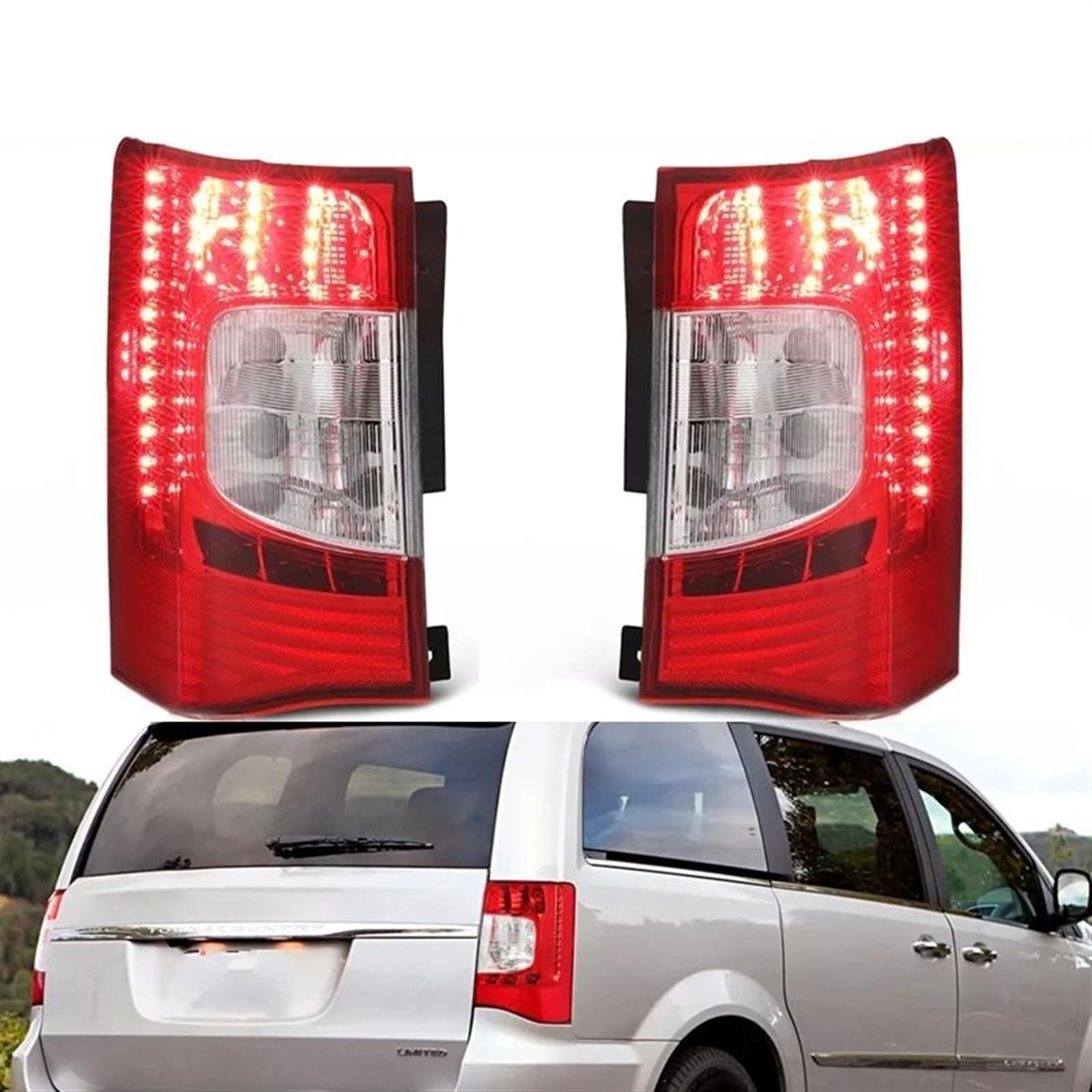 Auto Achterlichten Voor Chrysler Voor Town Voor Country 2011-2016 5182531AE 5182530AE LED-achterlichten Achterlicht Rem Rijden Achteruitrijlicht Achterverlichting(Rechts