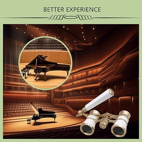 Miniatura 5 de BLACKICE Gafas de ópera, prismáticos de ópera, prismáticos de teatro 3 x 25 pulgadas, compactos con mango ajustable para adultos, niños, mujeres, en