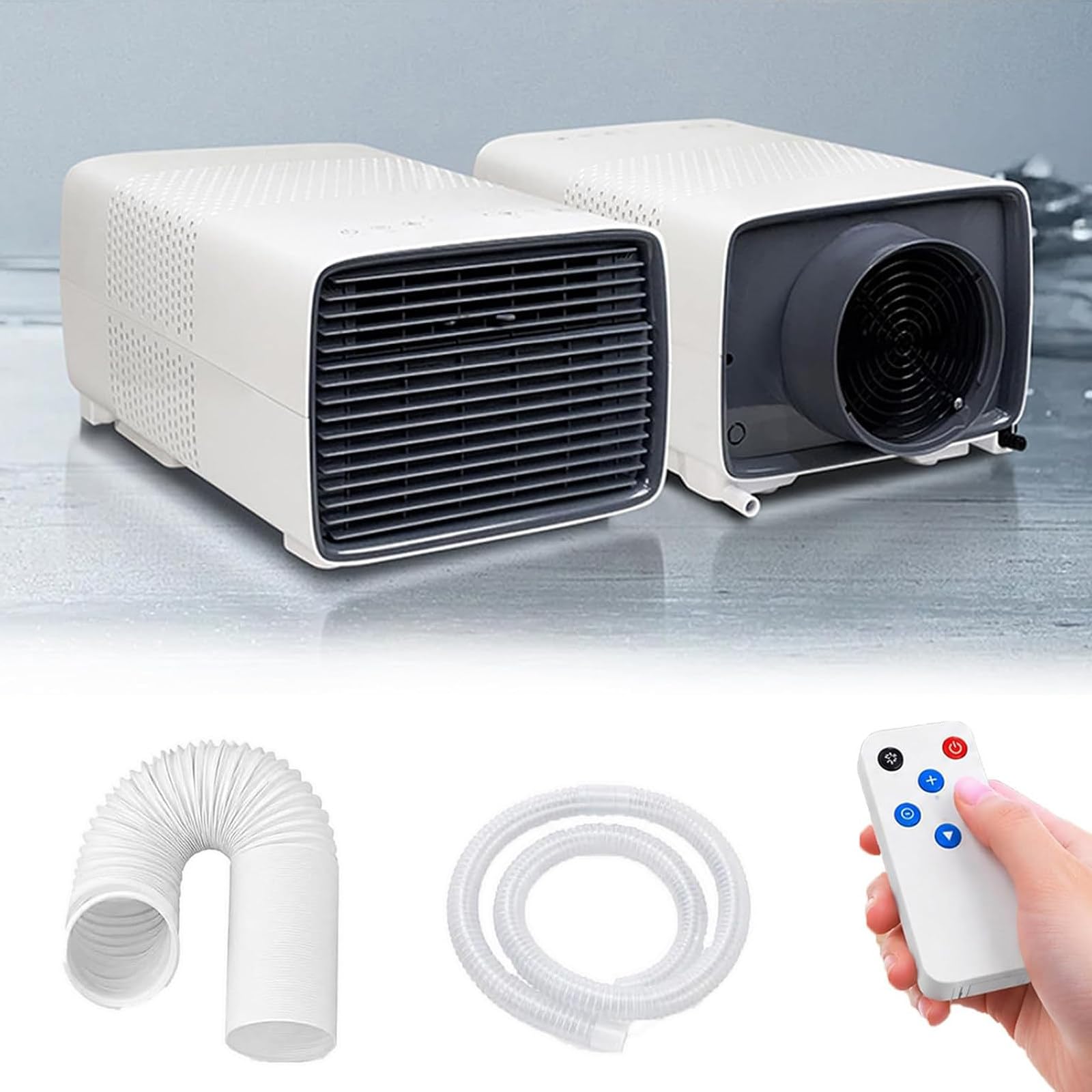 zxmeimm Mini Compressor Air Conditioner 2700 BTU for Tent and Caravan