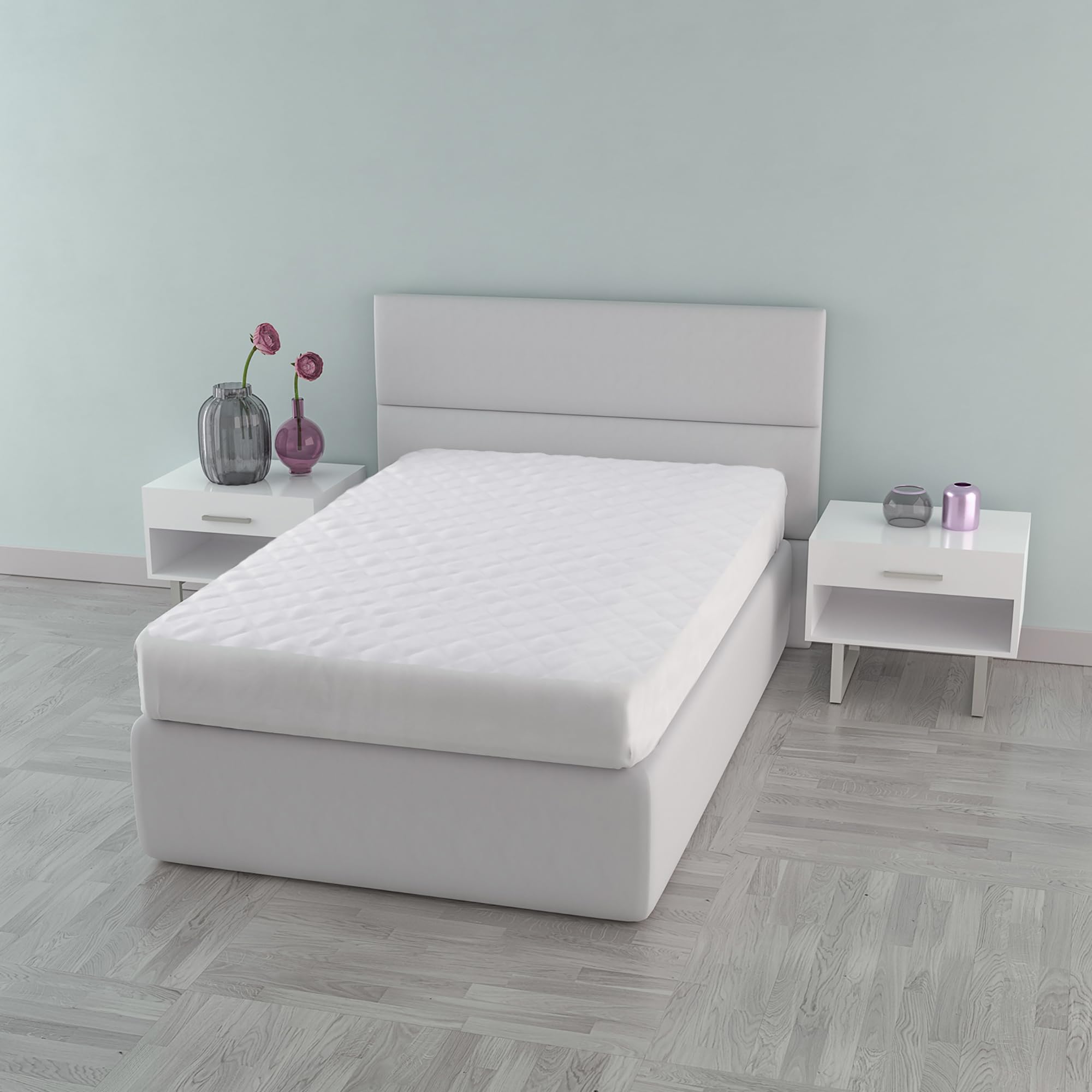 Coprimaterasso impermeabile SAFE, imbottito, Piazza e Mezza 120 x 195 cm