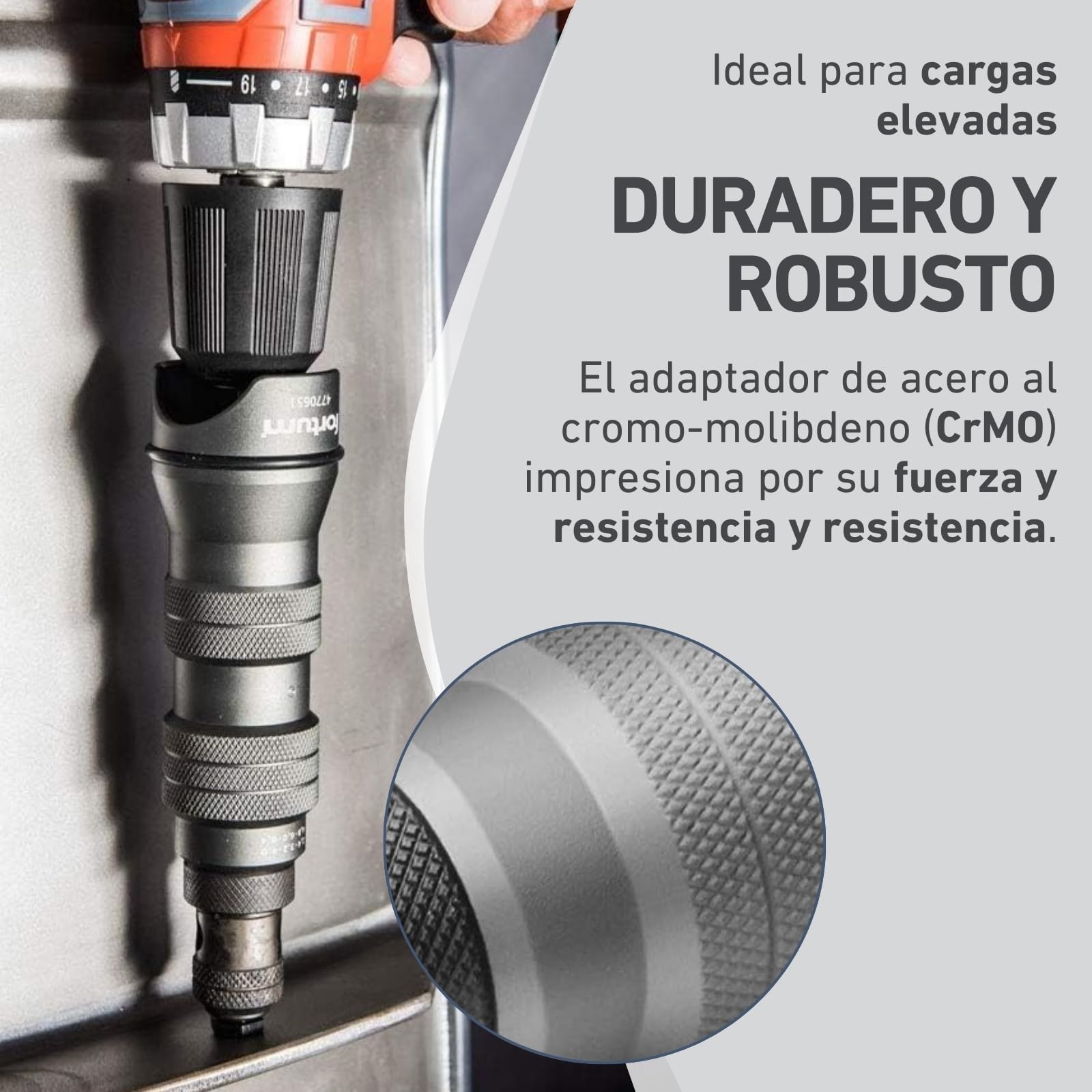 Accesorio para Remachadora para Taladro y Atornillador | Herramienta de Remachado para Aluminio, Acero y Acero Inoxidable | Adaptador para Remaches de 2,4-4,8 mm | Pistola de Remaches Adaptador