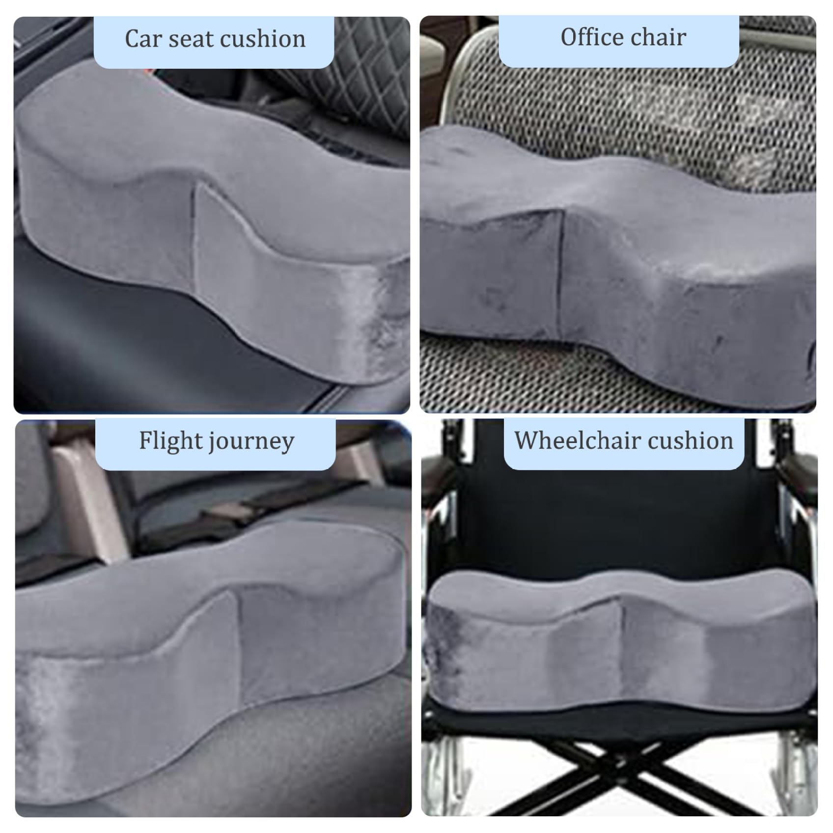 Silla BBL, Almohada BBL Después de la Cirugía Almohada para Levantar los Glúteos Cojín de Asiento de Espuma de Alta Resiliencia Cirugía Desmontable con Asa para Sentarse, Poste, Gris