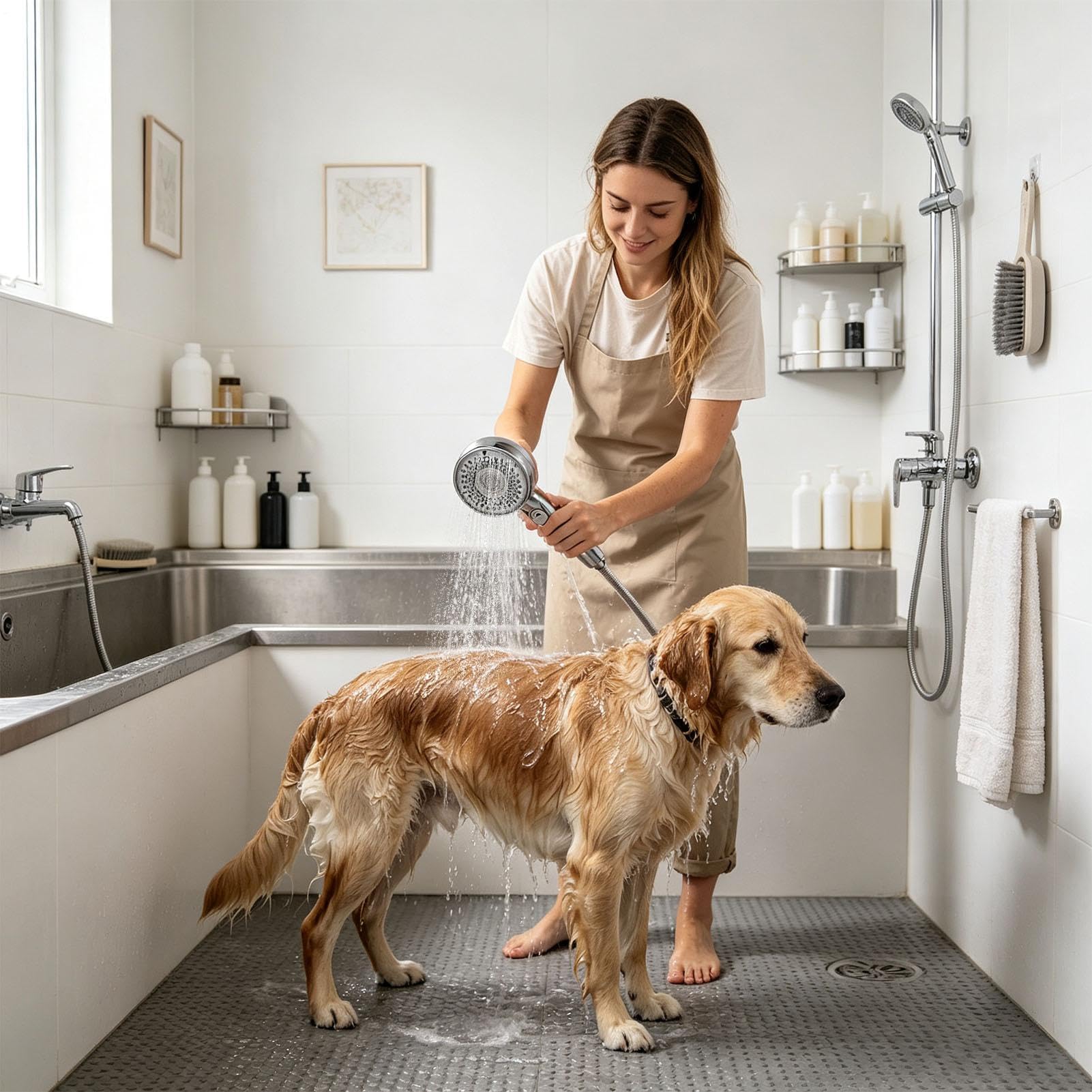 Cabezal de ducha de mano con 5 ajustes de pulverización, cabezal de ducha de baño de alta presión para experiencia de spa en casa, fácil instalación y ajuste