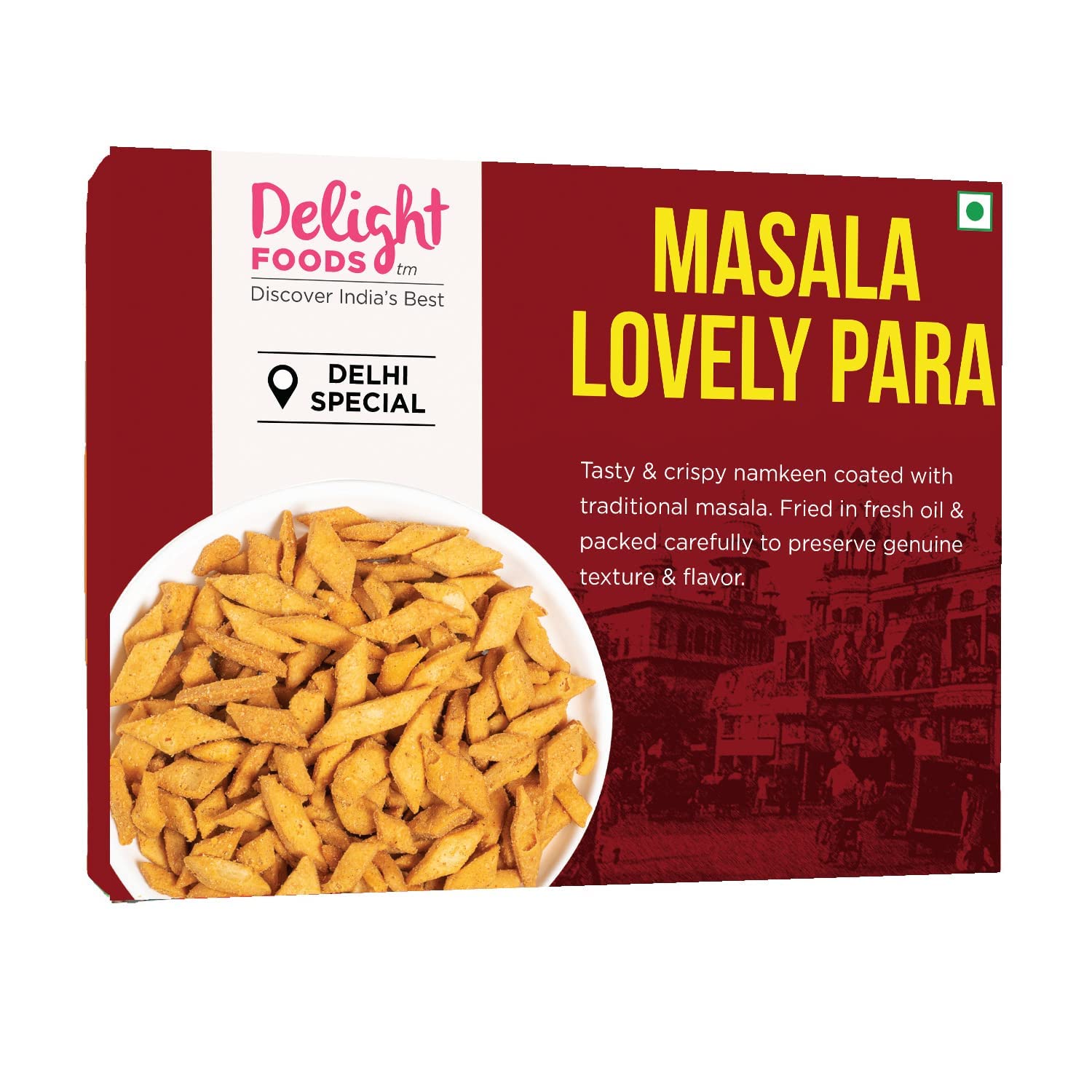 Indian snacks masala para Delight Foods biscuit salé croustillant namkeen 300g