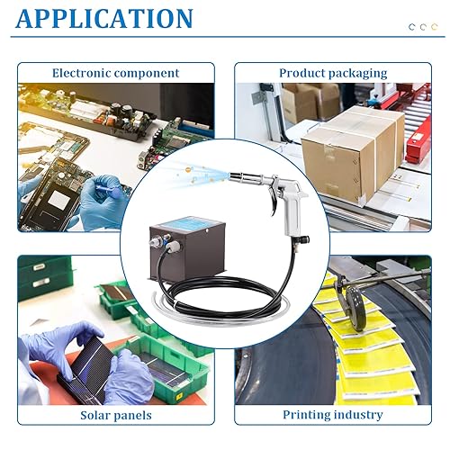 Miniatura 7 de Pistola de aire ionizante antiestática antiestática eliminadora estática, eliminador electrostático con generador de alto voltaje (110 V)
