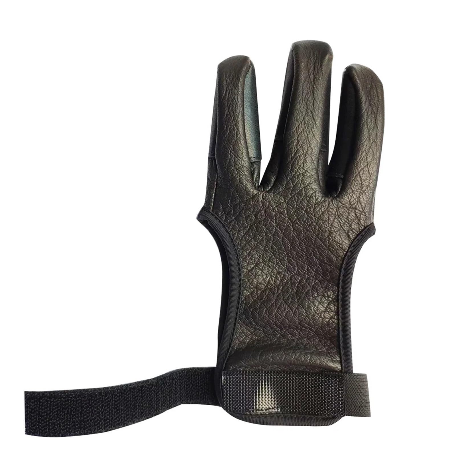 Guanti da tiro con l'arco Guanto a tre dita resistente all'usura in pelle di daino a 3 Pratico protettore for le for tiro con l'arco