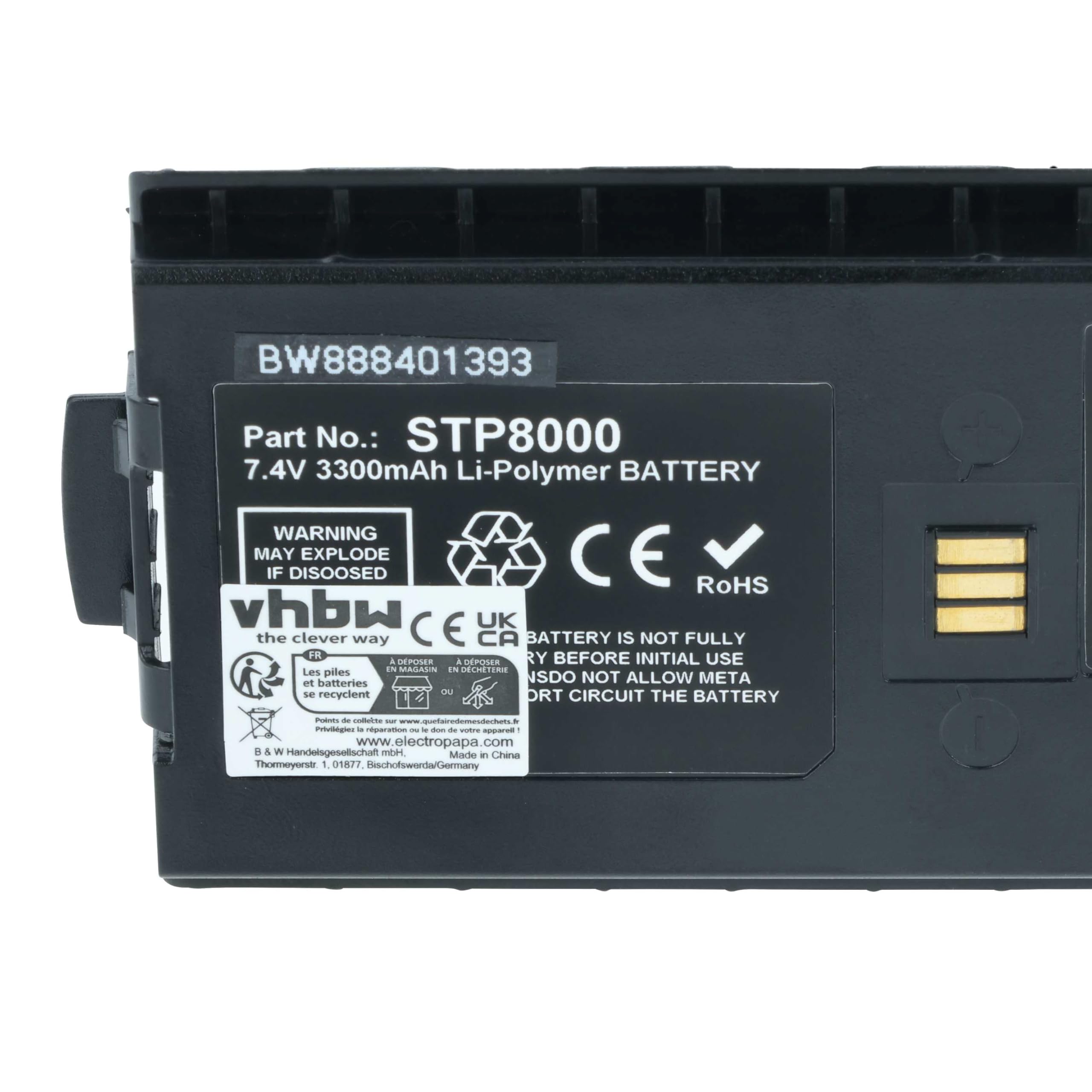 vhbw 2X Akku kompatibel mit Tetra STP9038