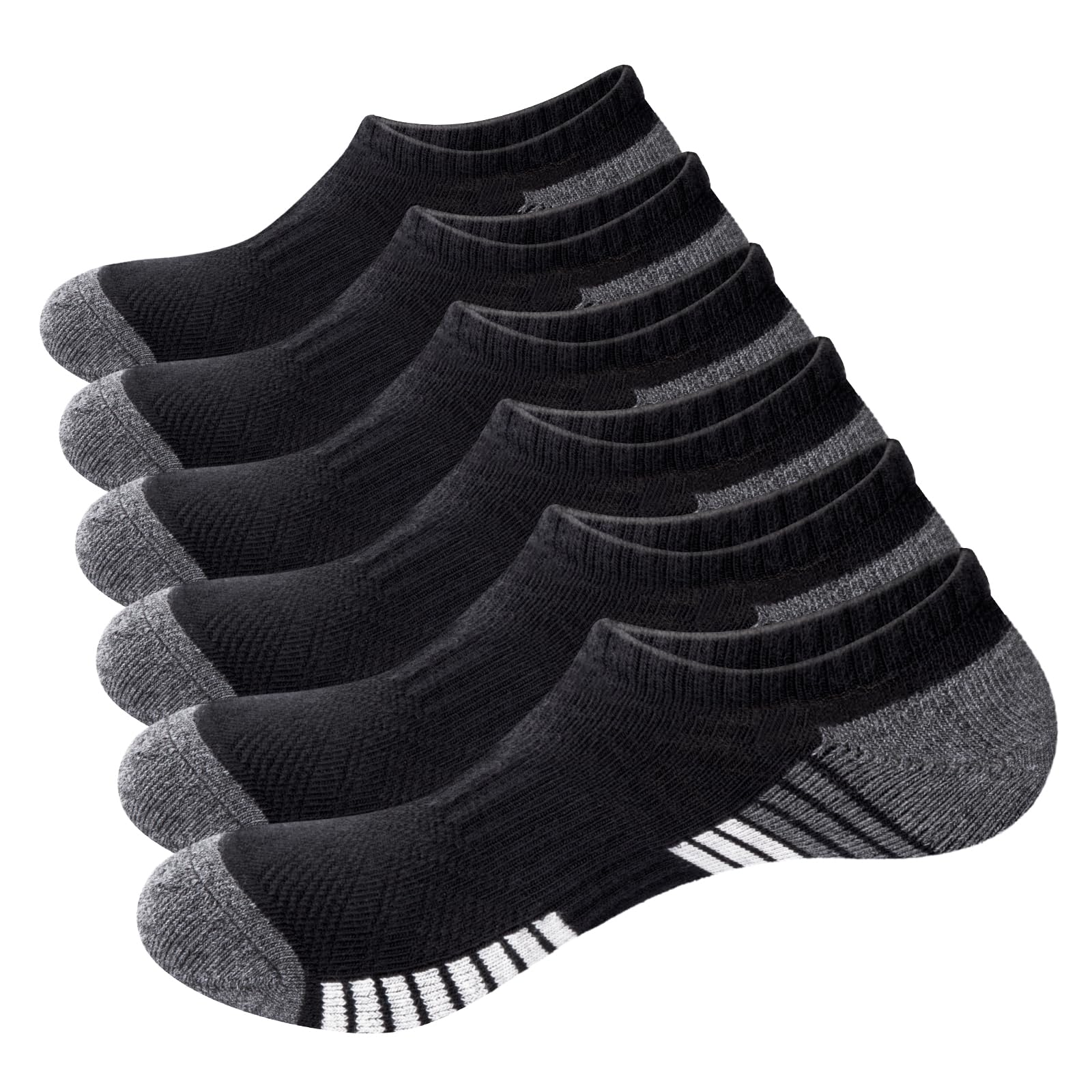 YUEDGE Women's Ankle Socks For Women No Show Cushioned Running Socks Low Cut Gym Athletic Socks, 5 Pairs