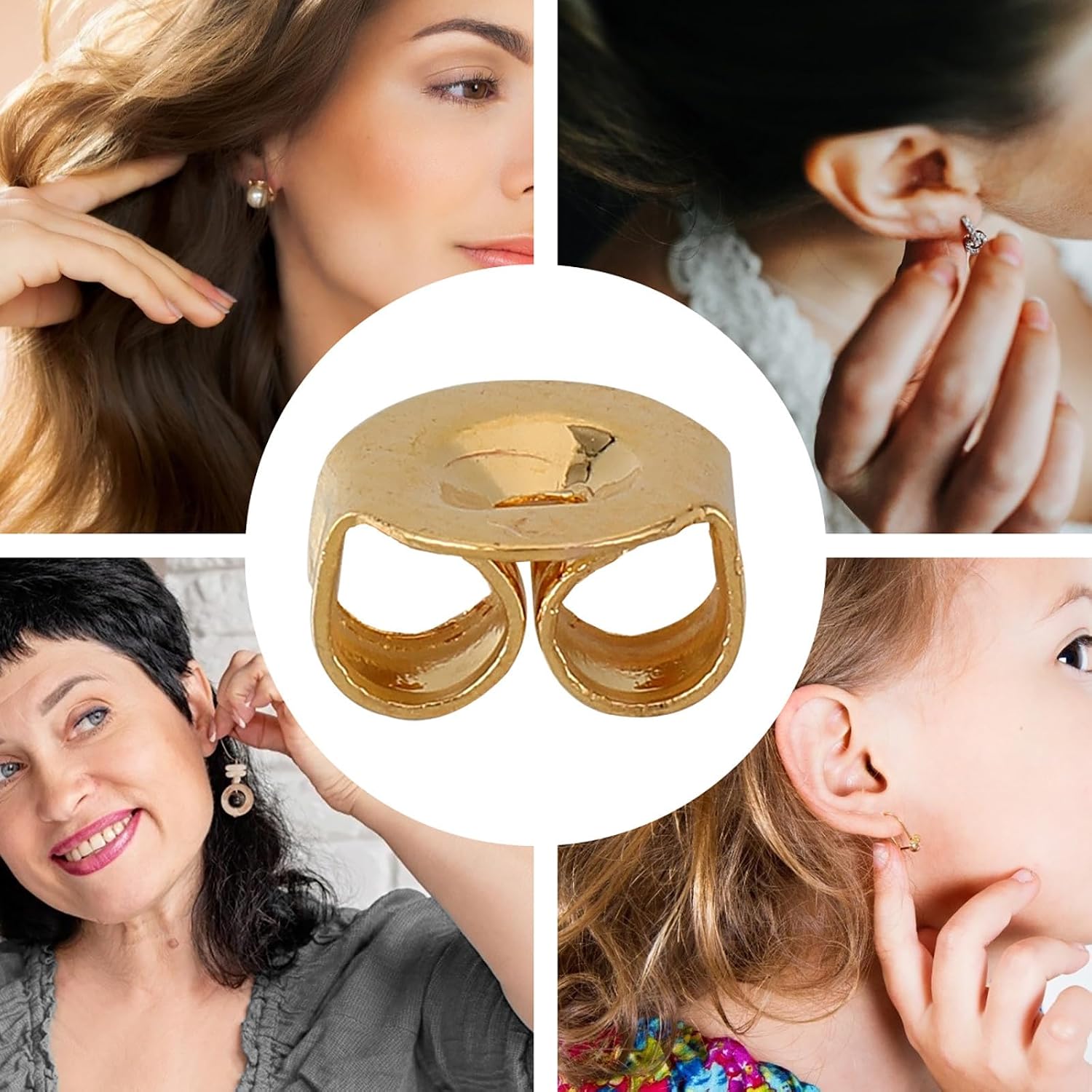 Earring Backs Golden Stainless Steel 200pcs for DIY Jewelry Making image 5