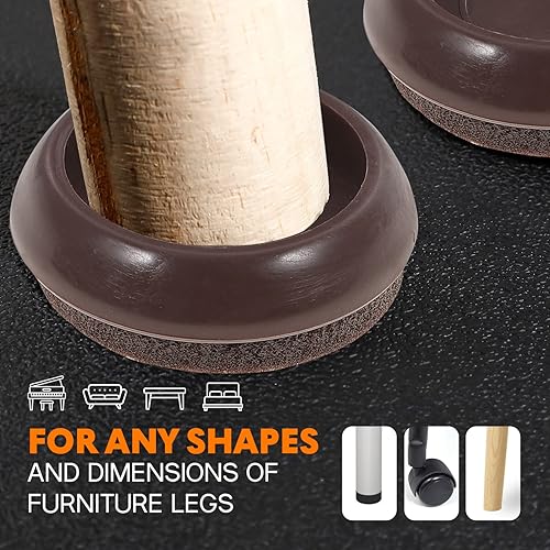 Miniatura 4 de Tapón de rueda fija para ruedas, almohadillas antideslizantes para muebles, almohadillas para muebles para suelos de madera dura, almohadillas para