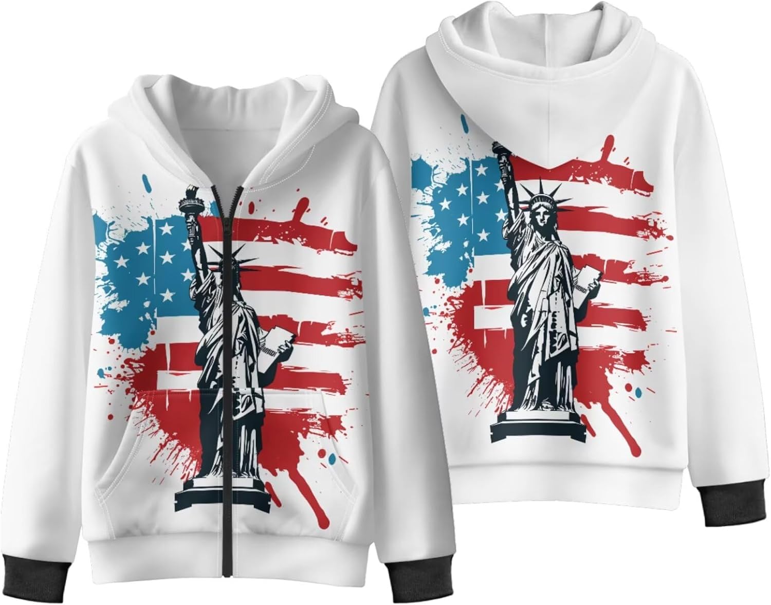 Boys Girls Hoodies 3D Printed Cool Hooded Lightweight 5-14T Hooded Pullover Plush Sweatshirt for Kids