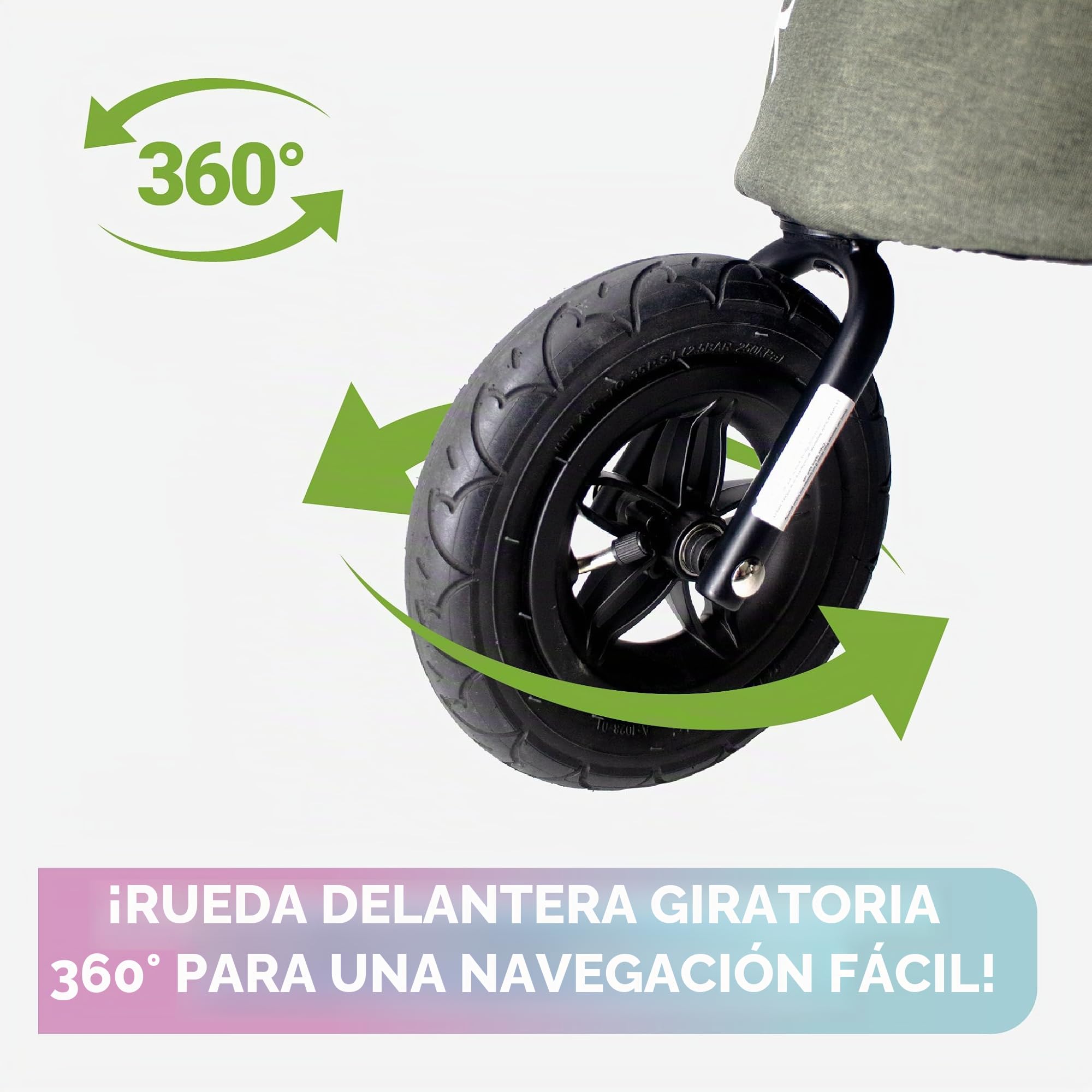 Petique Breeze Remolque para Bicicleta y Carrito de Mascotas | Se Pliega con Una Mano | Colchón, Freno Doble, Ruedas Aire 16"/8.5", Adaptador Bicicleta, Reflectores, 30kg Carga