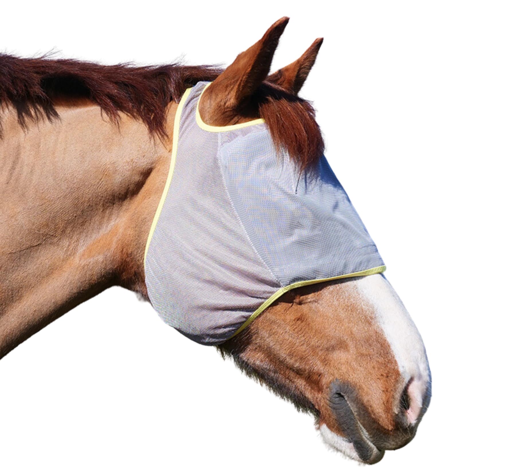 Equilibrium Field Relief Midi Fly Mask Without Ears - S, Grey/Yellow โ image 1