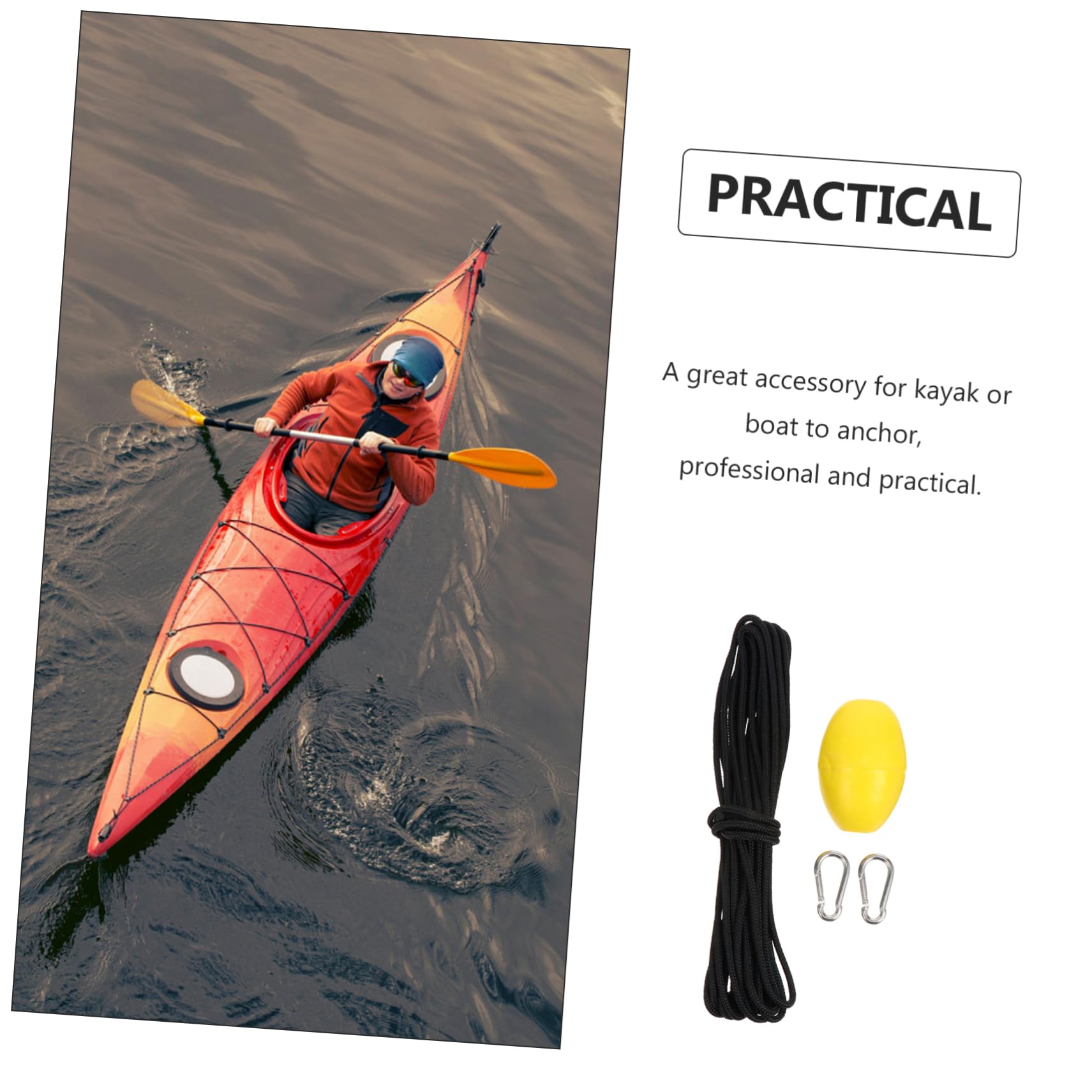 Galleggianti Per Ancora Kisangel 2 Pezzi - Per Kayak, Yacht, Pesca, Con Corda Galleggiante - Foto 12