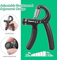 NIYIKOW Kézerősítő Szett 2db - Állítható Ellenállás 10-60kg, Csúszásmentes Markolat, Alkar Erősítő Edzőeszköz Sportolókhoz és Rehabilitációh 4