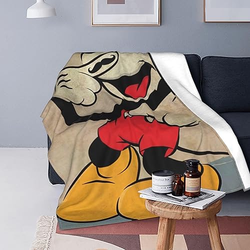 Miniatura 3 de Bonita manta de franela súper suave de dibujos animados para sofá, cama, sala de estar, 80 x 60 pulgadas