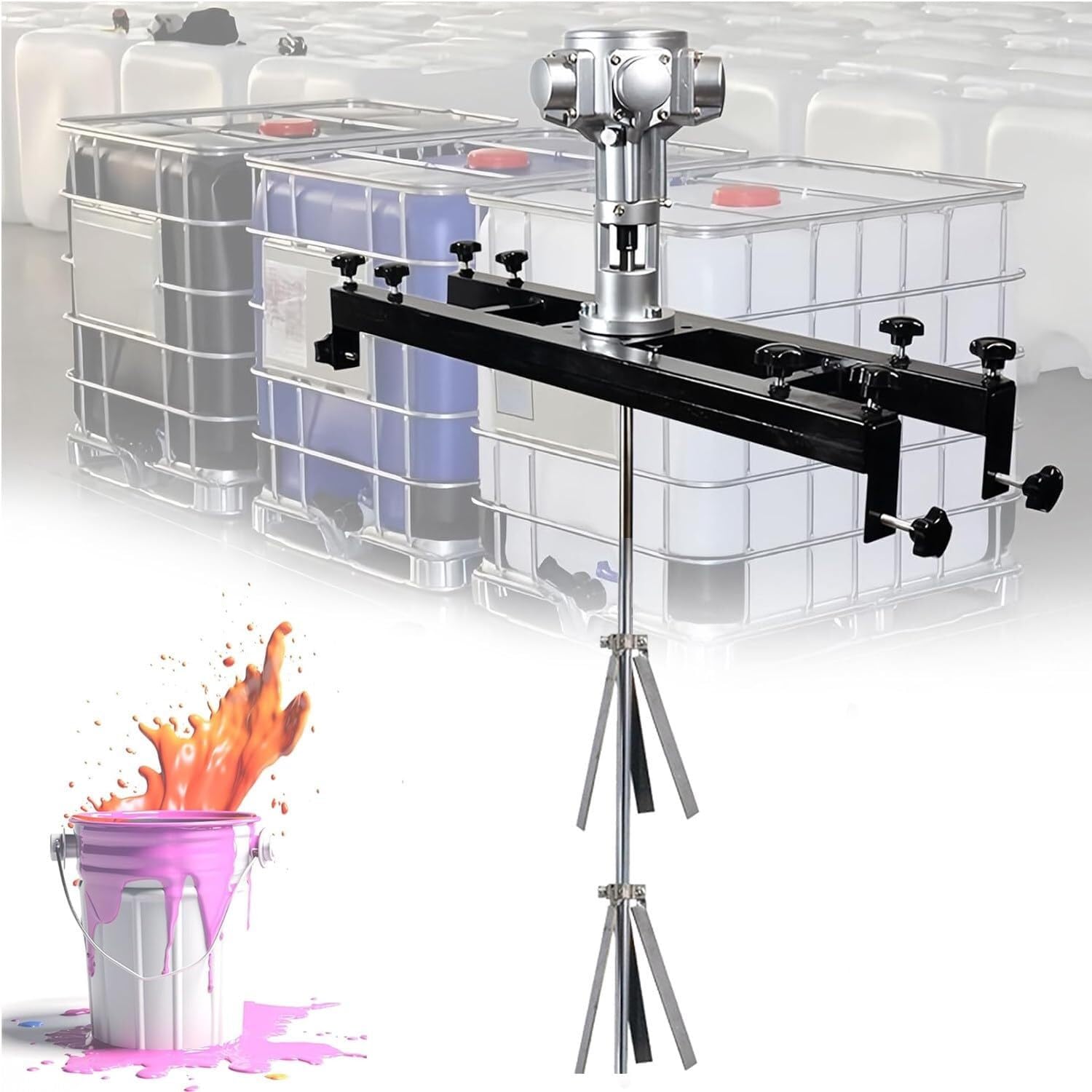 JKJZSALJ Drum Mixer-Paint Stirring Machine Bracket Air Agitator Mix Tool, Mixing With Support Hanger,Folding Propeller,S400