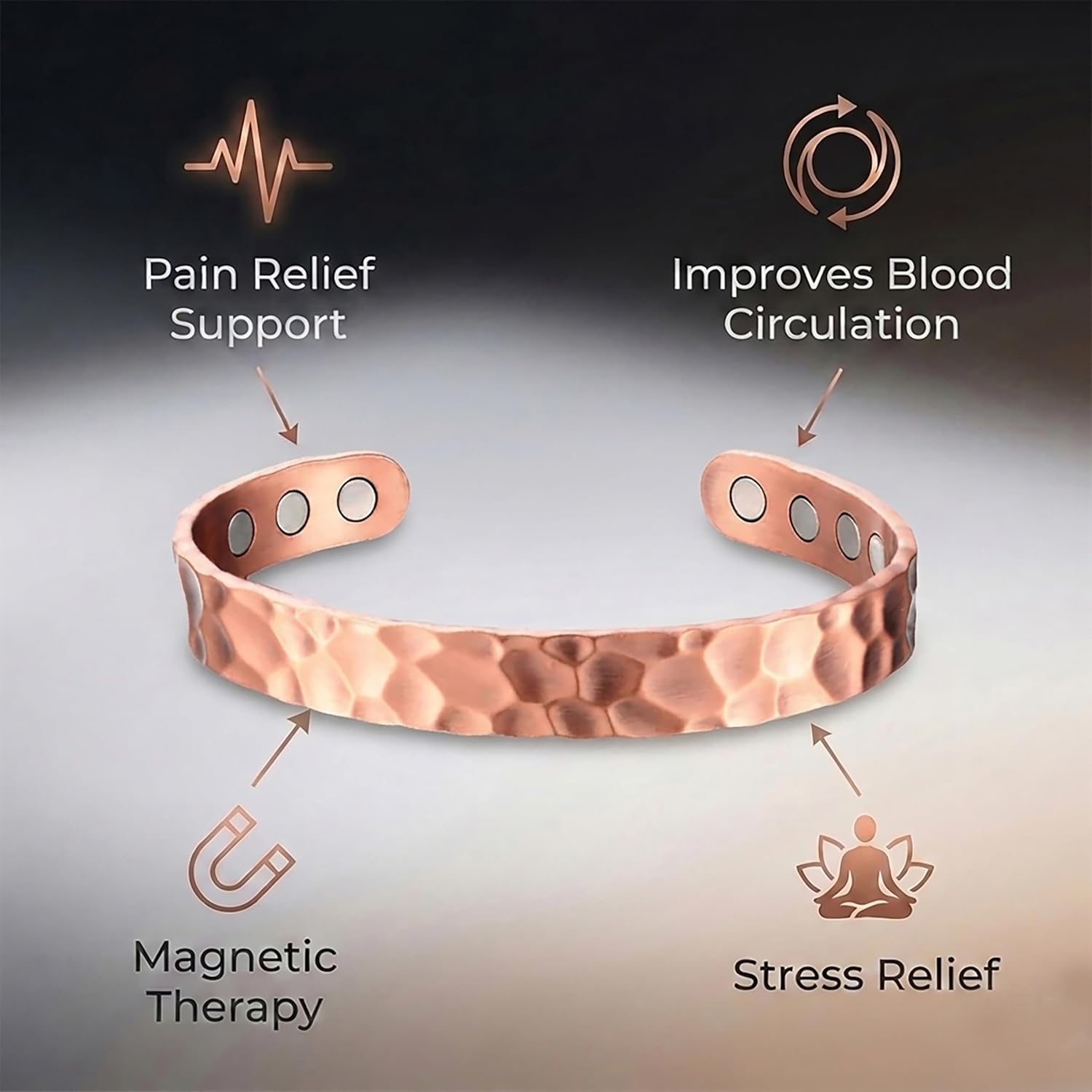 99.99% Pure Copper Bracelet, Set of 2 – Adjustable Kada Cuff for Men & Women, Anniversary & Birthday Gift