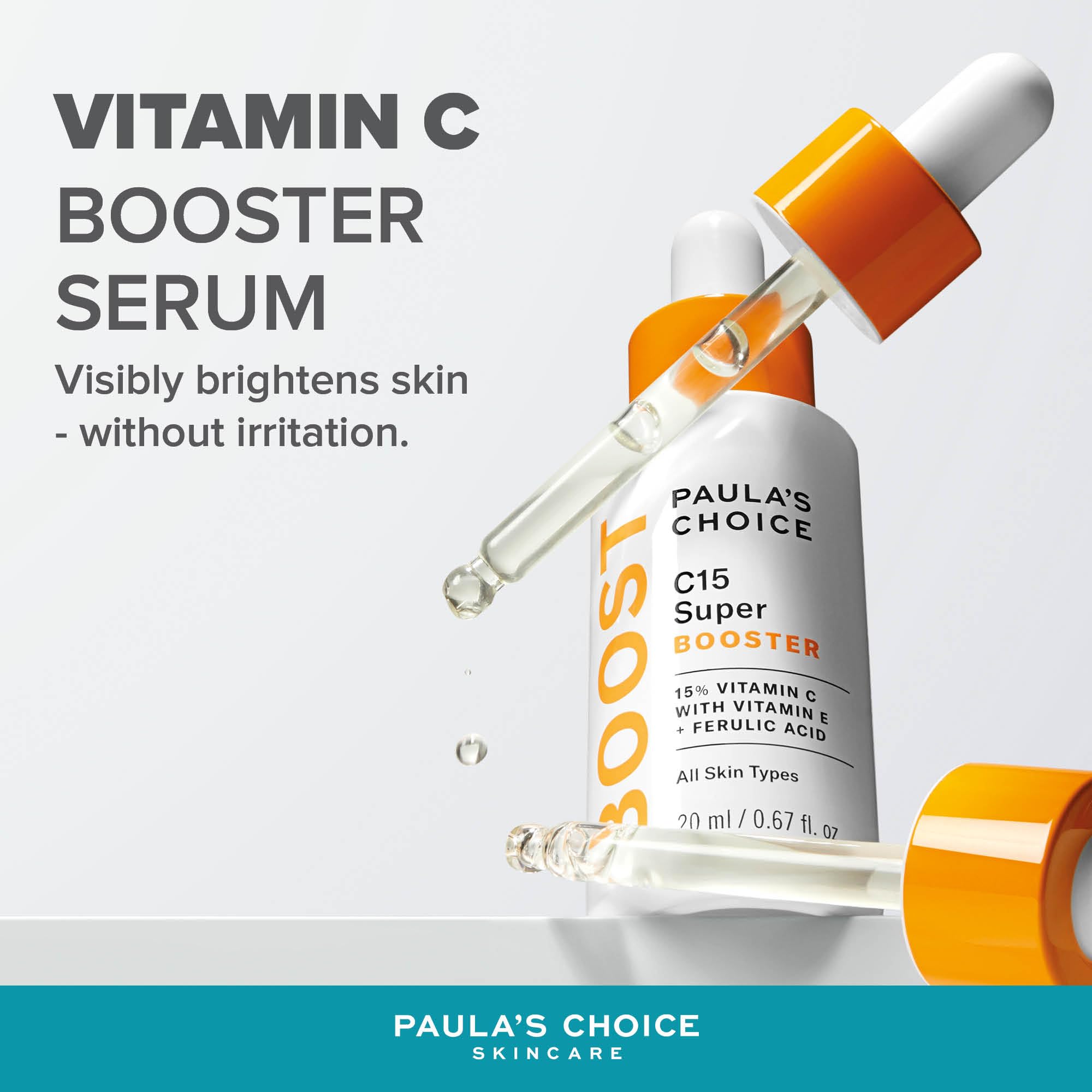 Image secondaire de Paula's Choice C15 Vitamine C Super BOOSTER - Anti-Âge Sérum avec 15% Vitamine C - Estompe les Taches Brunes pour une Peau Terne