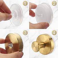 Vista 3 de Ganchos de ventosa para coronas de puerta en vidrio, ganchos de succión sin taladro, colgador de corona para puerta delantera, baño, cocina y ducha