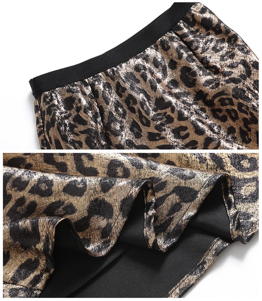 Jupe Queue de Poisson à Imprimé Léopard Pour Femme Style Y2k DéContractée Taille Haute élastique Tendance Estampage à Chaud
