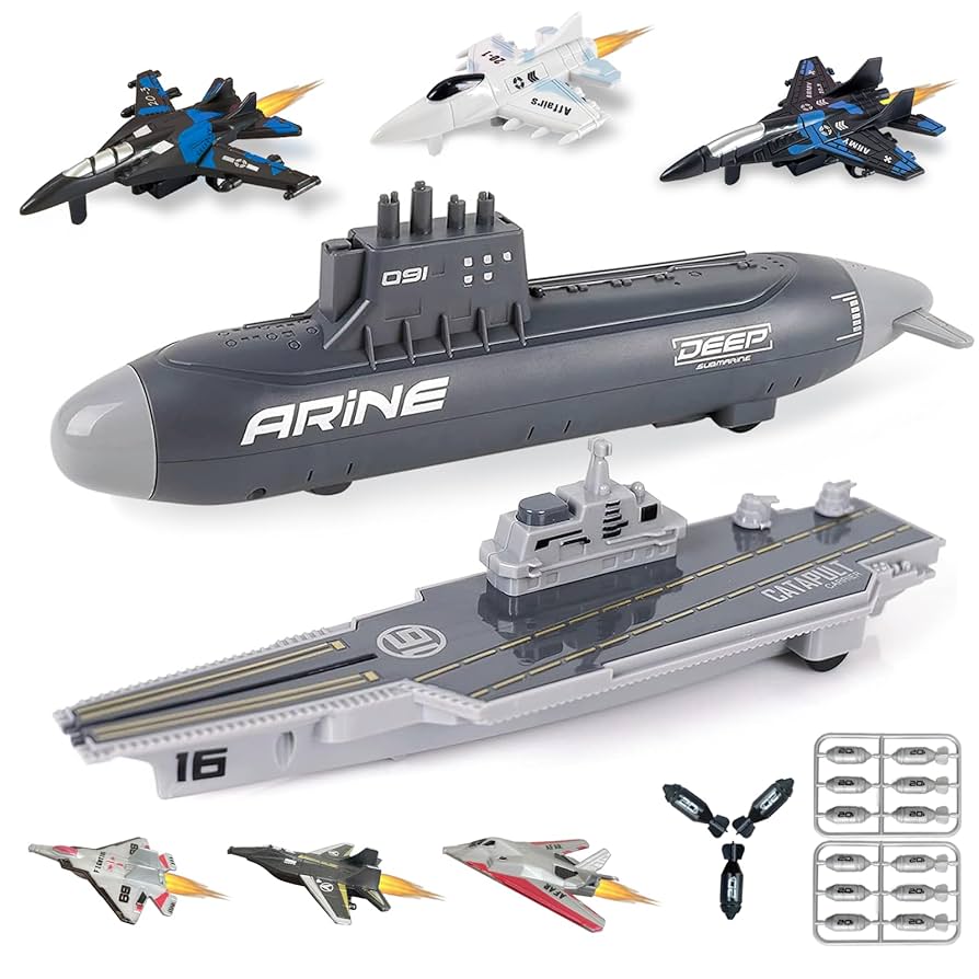 Amazon.co.jp: WASAiKA(ワサイカ) 空母おもちゃと潜水艦おもちゃ